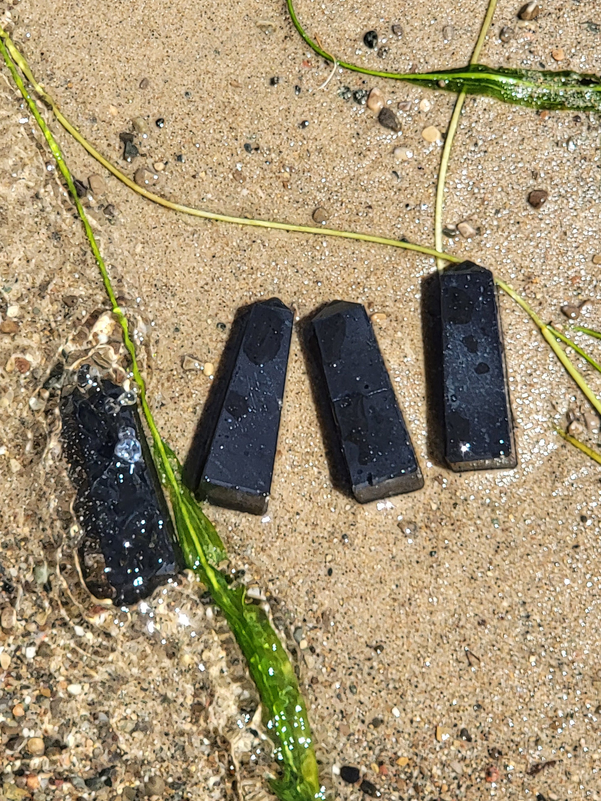 black tourmaline polished crystal tower