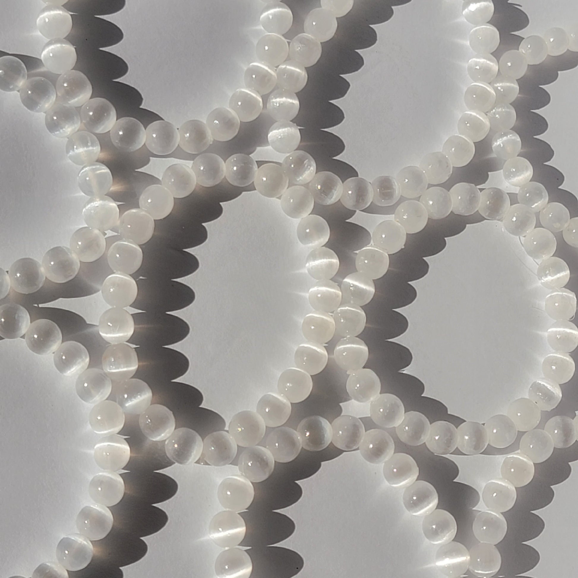 Selenite Satin Spar Crystal Jewelry Bracelet