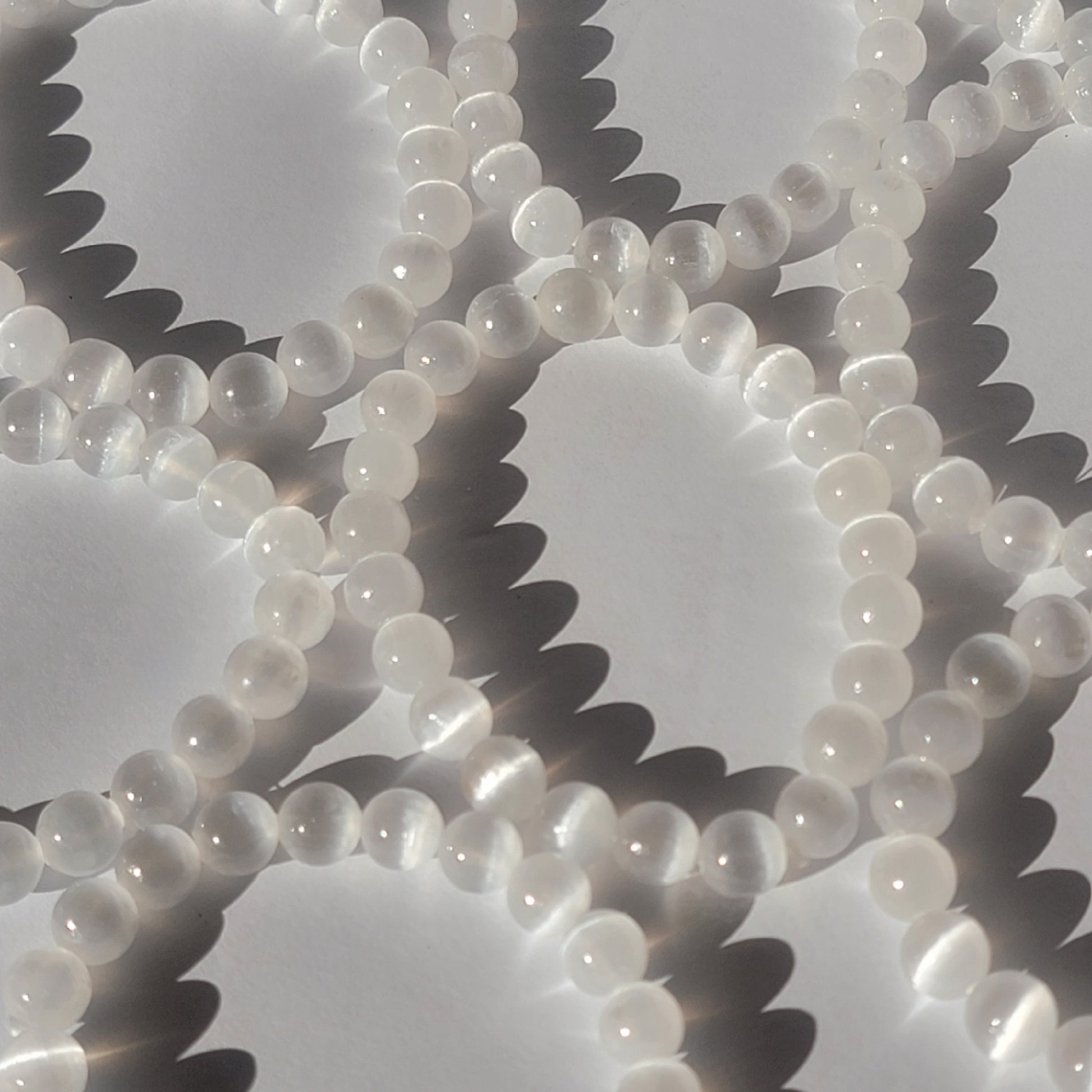 Selenite Satin Spar Crystal Jewelry Bracelet