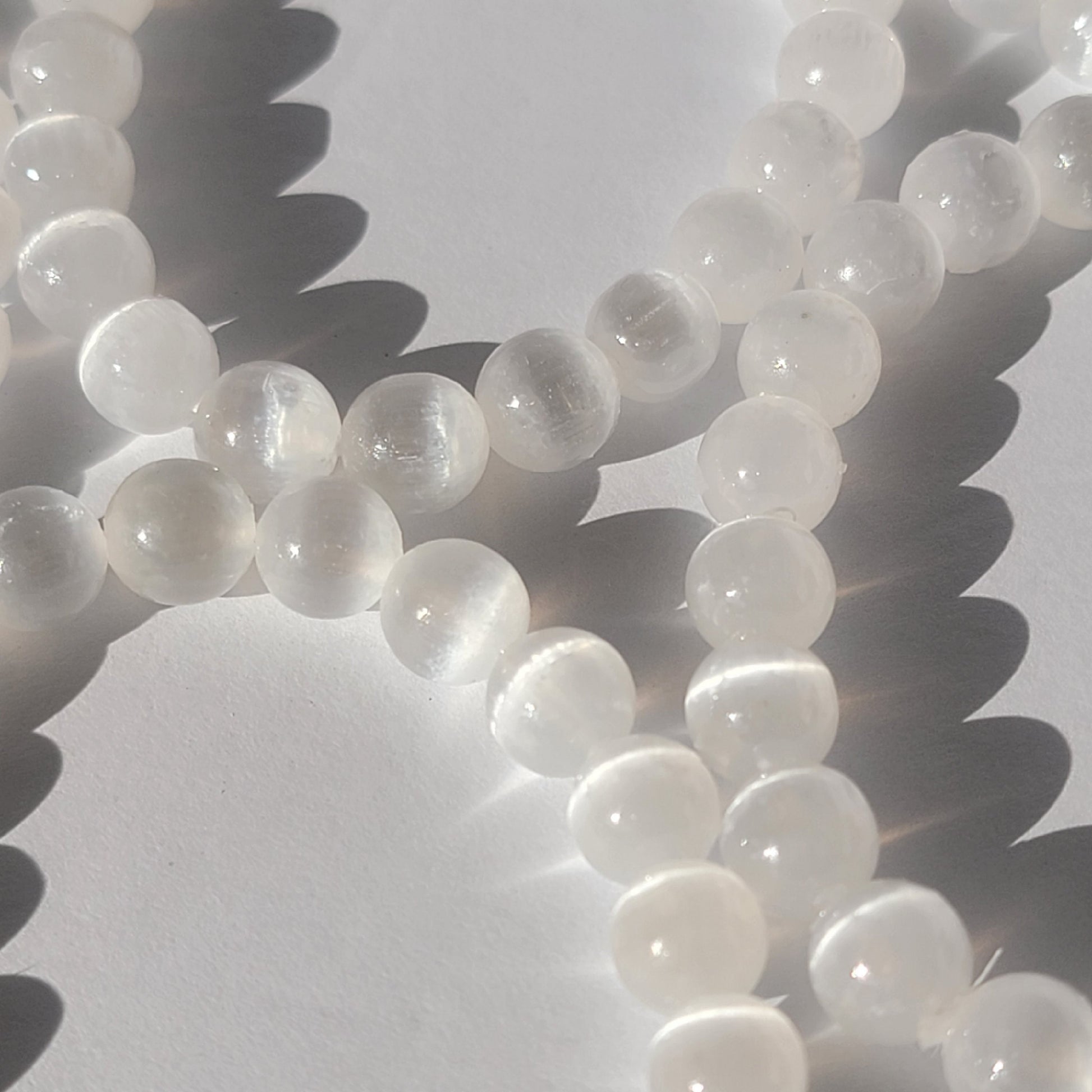 Selenite Satin Spar Crystal Jewelry Bracelet