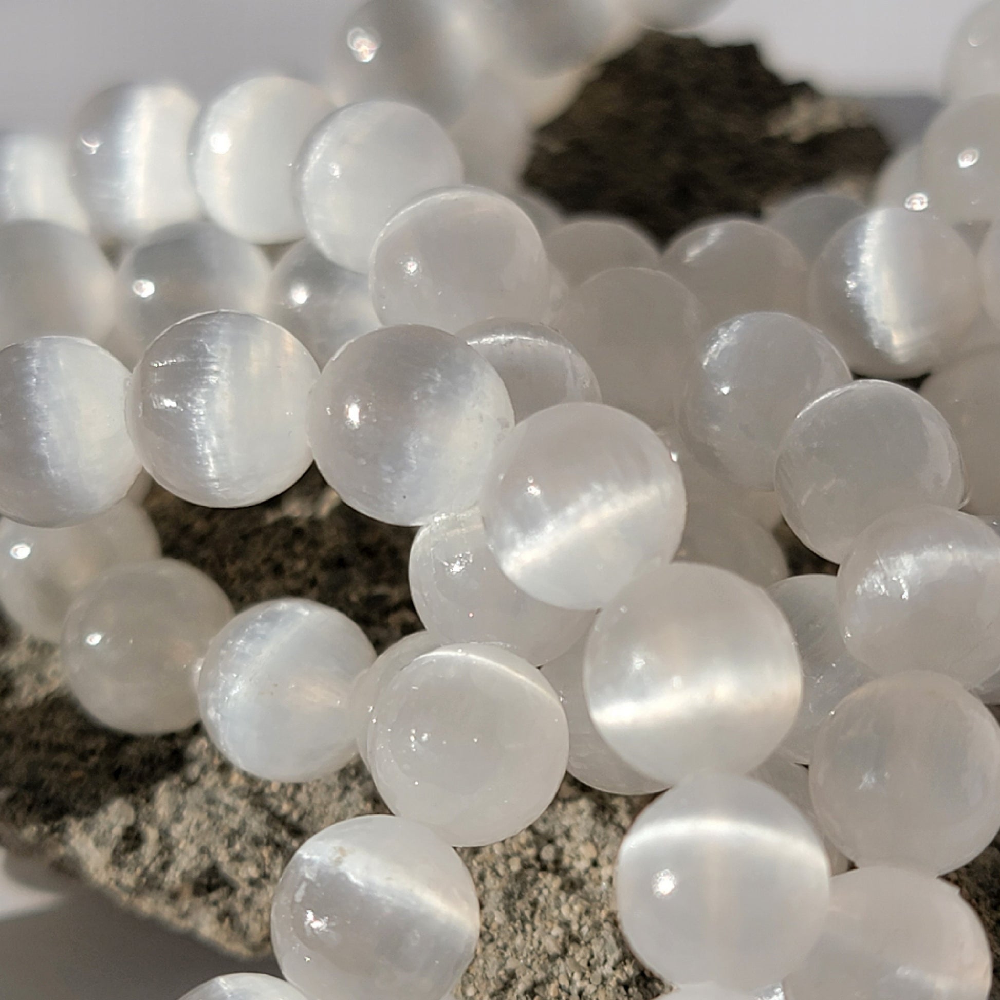 Selenite Satin Spar Crystal Jewelry Bracelet