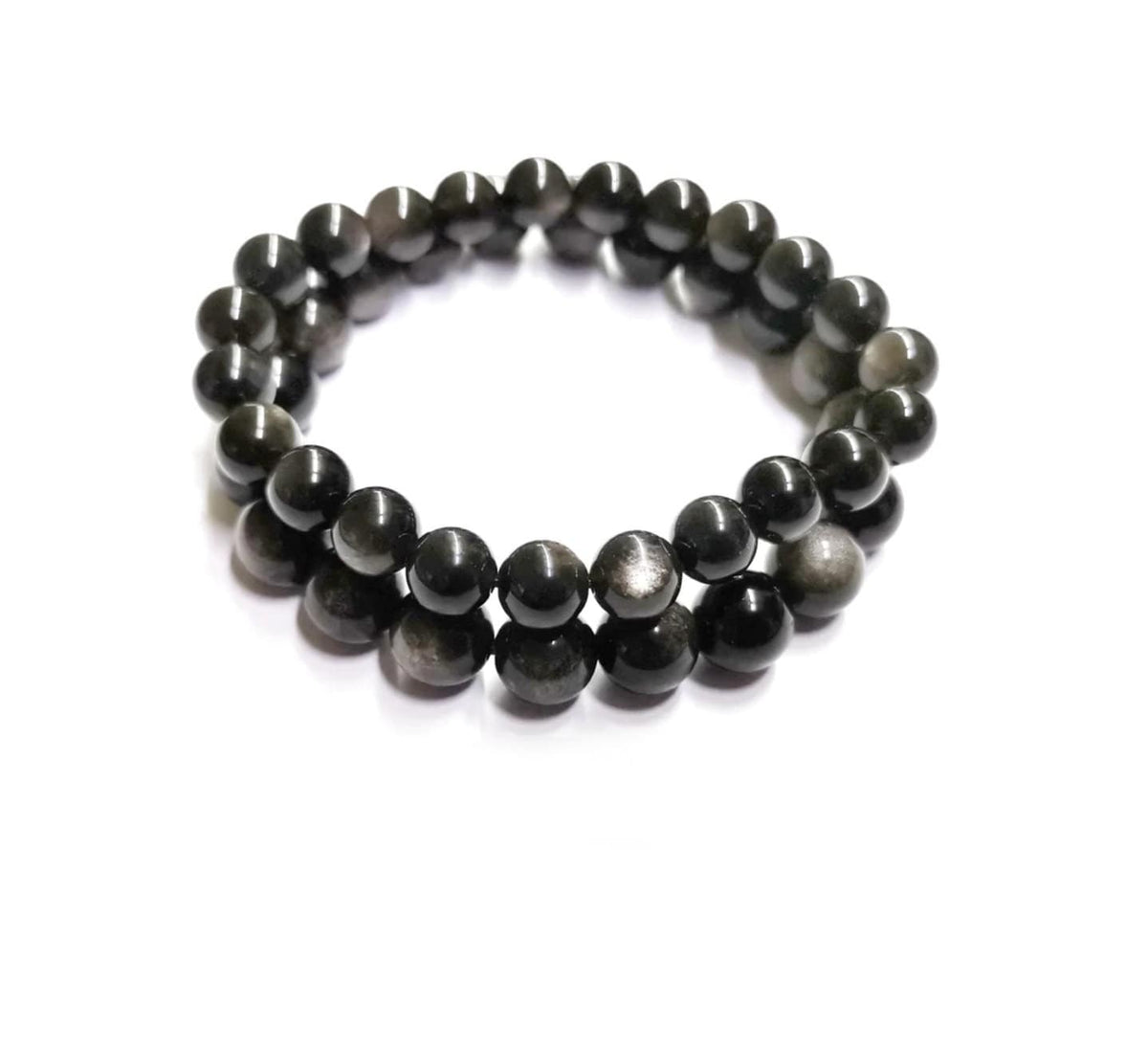 Silver Sheen Obsidian Crystal Bracelet