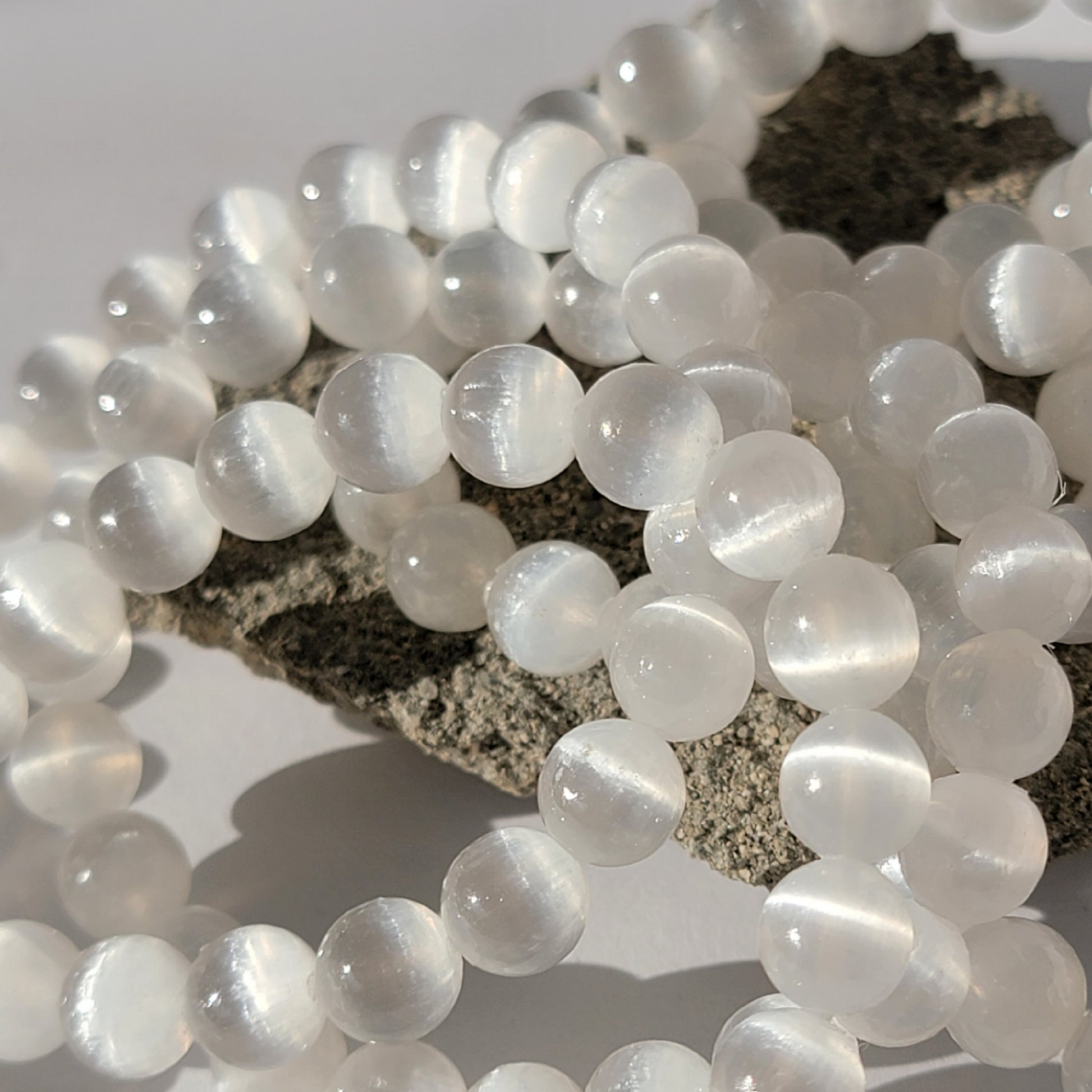 Selenite Satin Spar Crystal Jewelry Bracelet