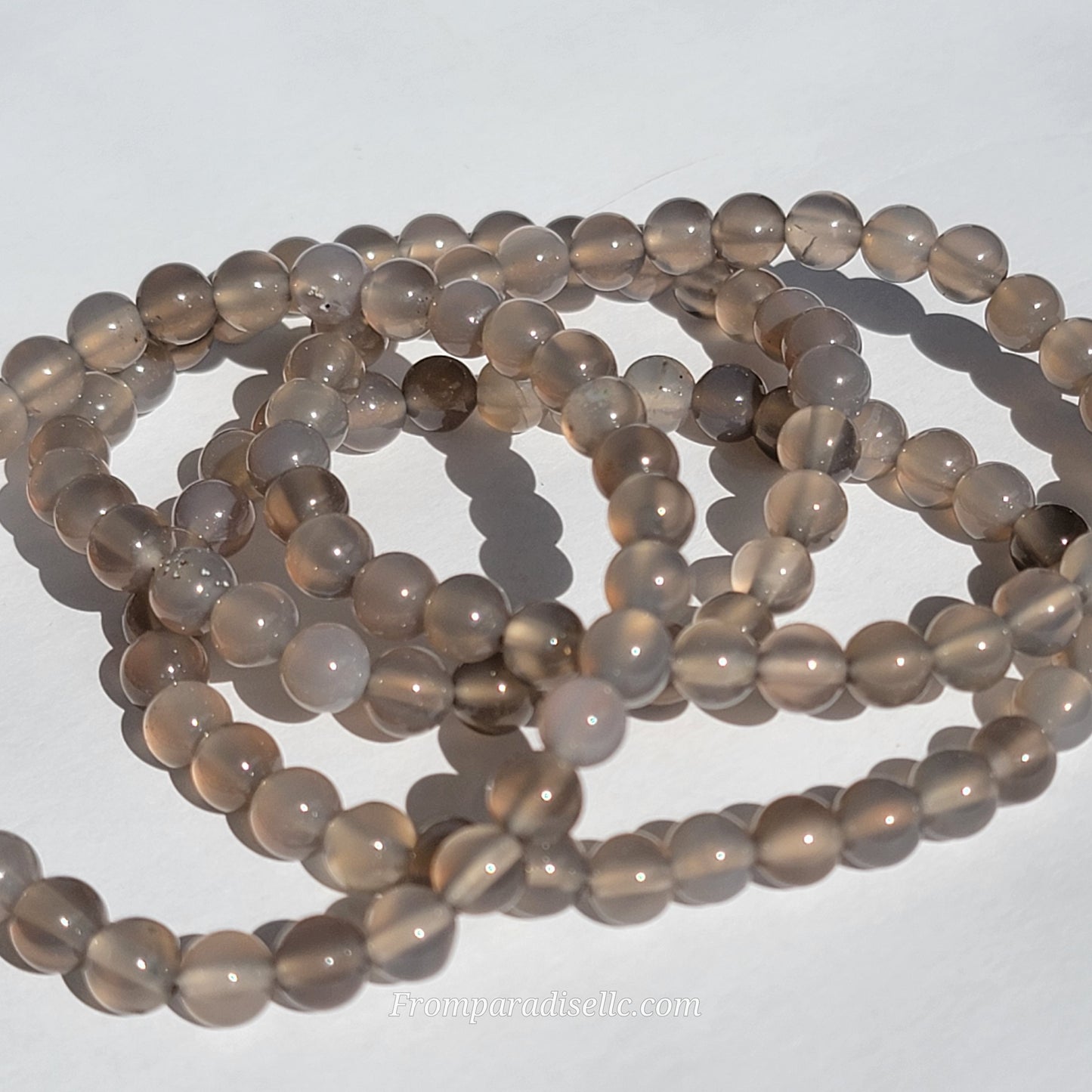 Agate Bracelet Grey Agate Crystal Bracelet Handmade Agate Jewelry Grey Agate Gemstone Bracelet