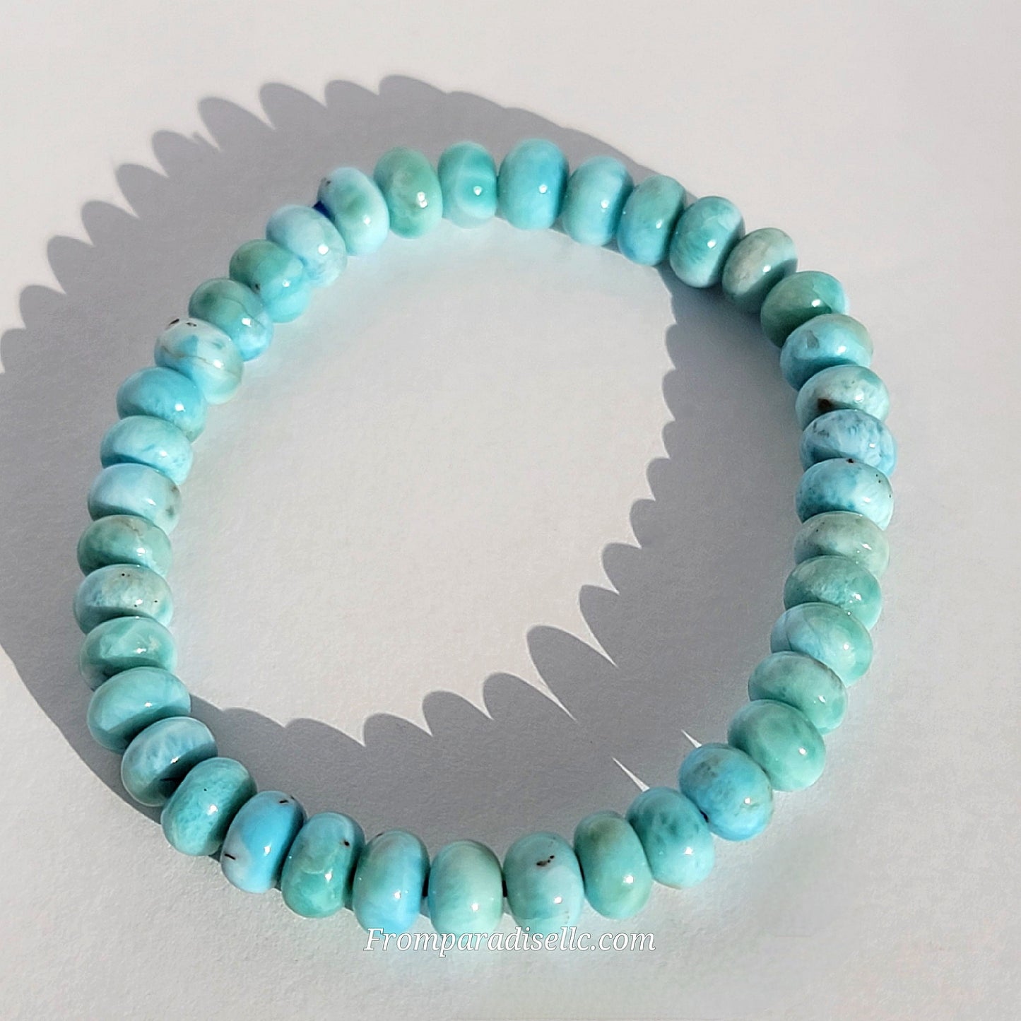 Larimar Roundel Gemstone Bracelet