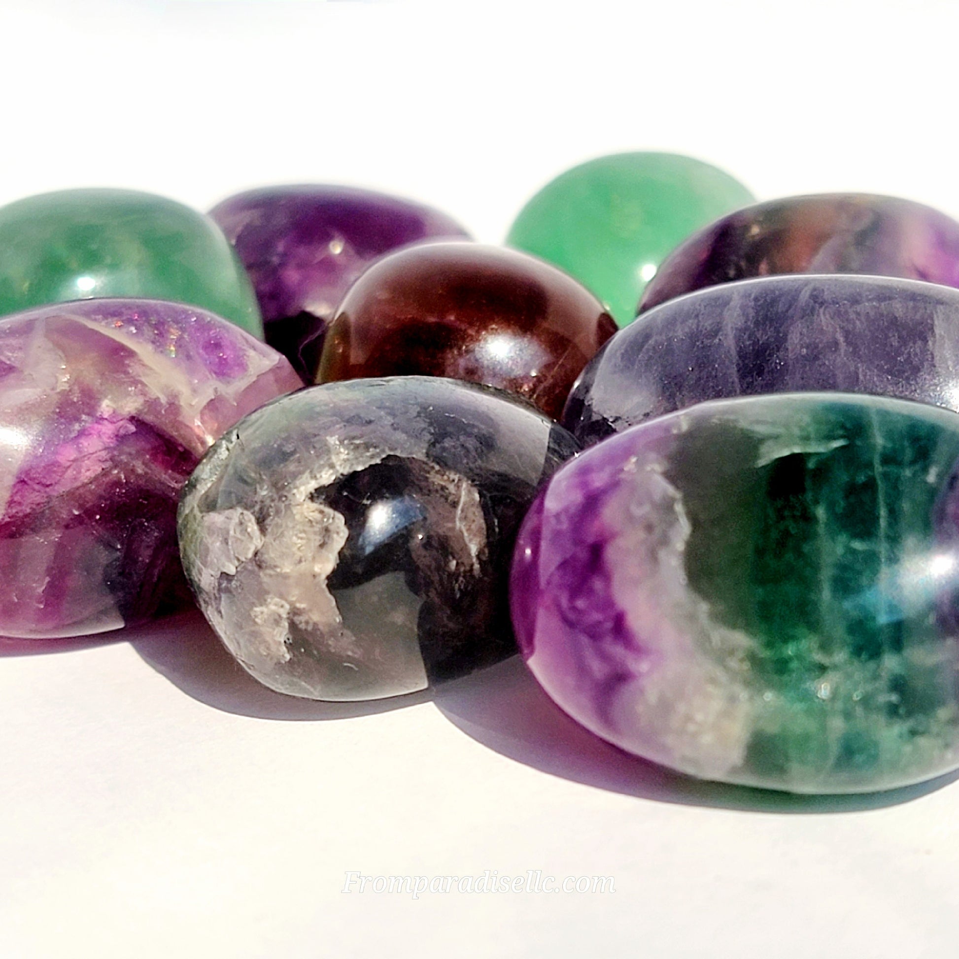 fluorite crystal tumbled stone