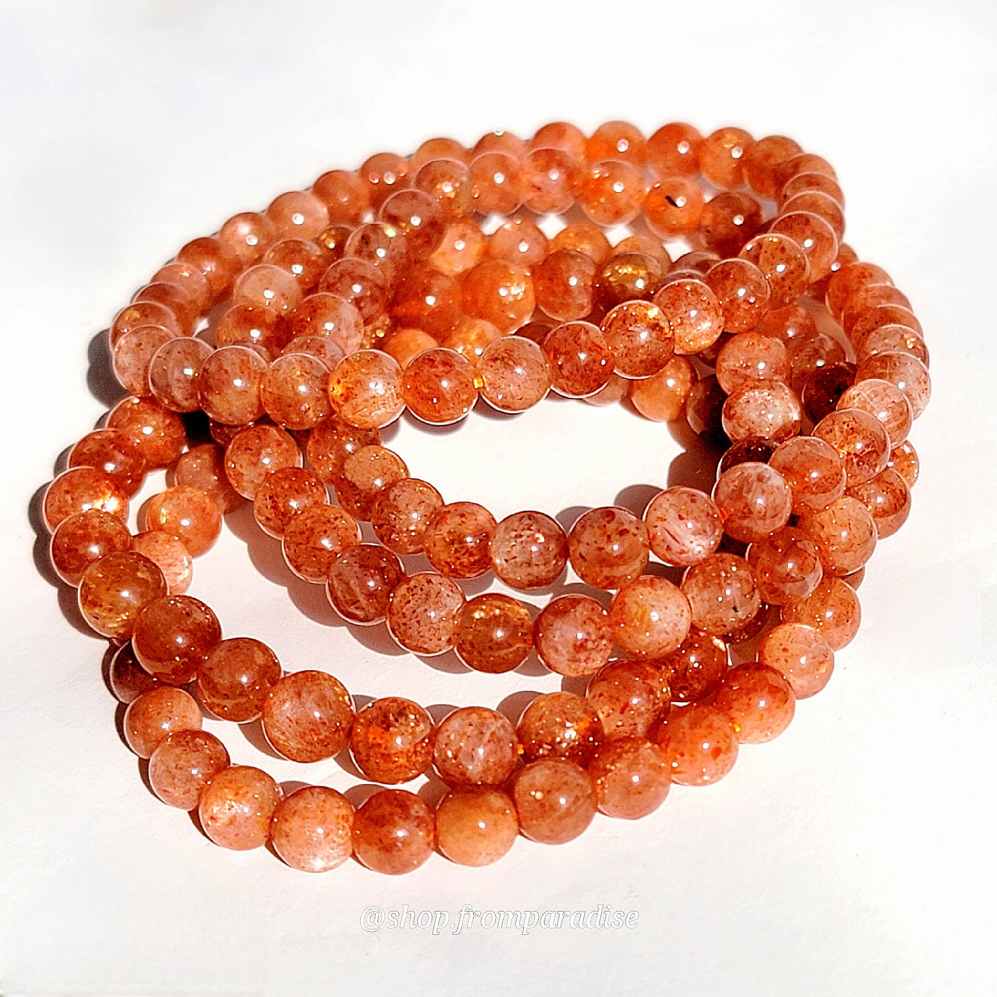Orange Sunstone Crystal Bracelet