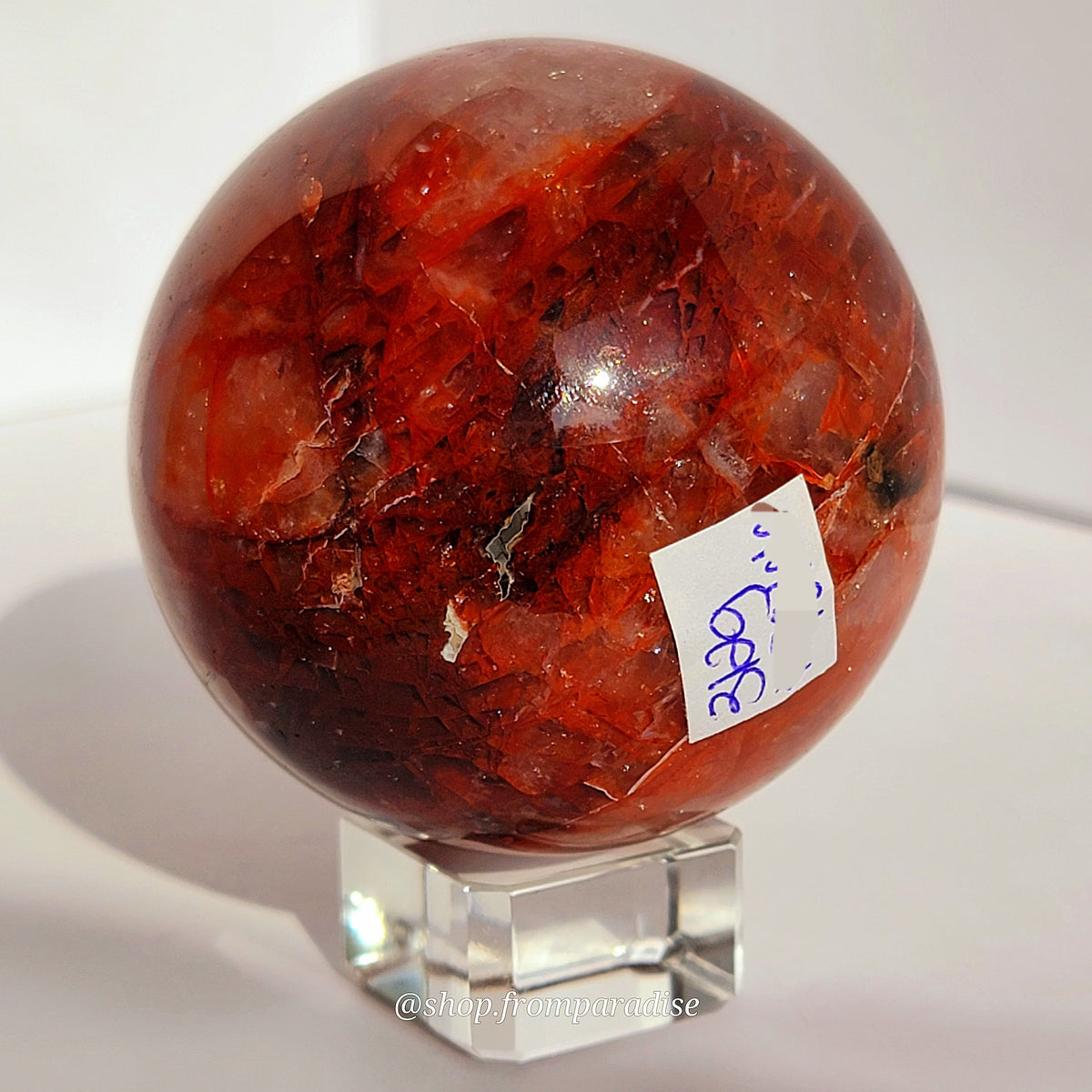Fire Quartz Red Hematoid Crystal Ball