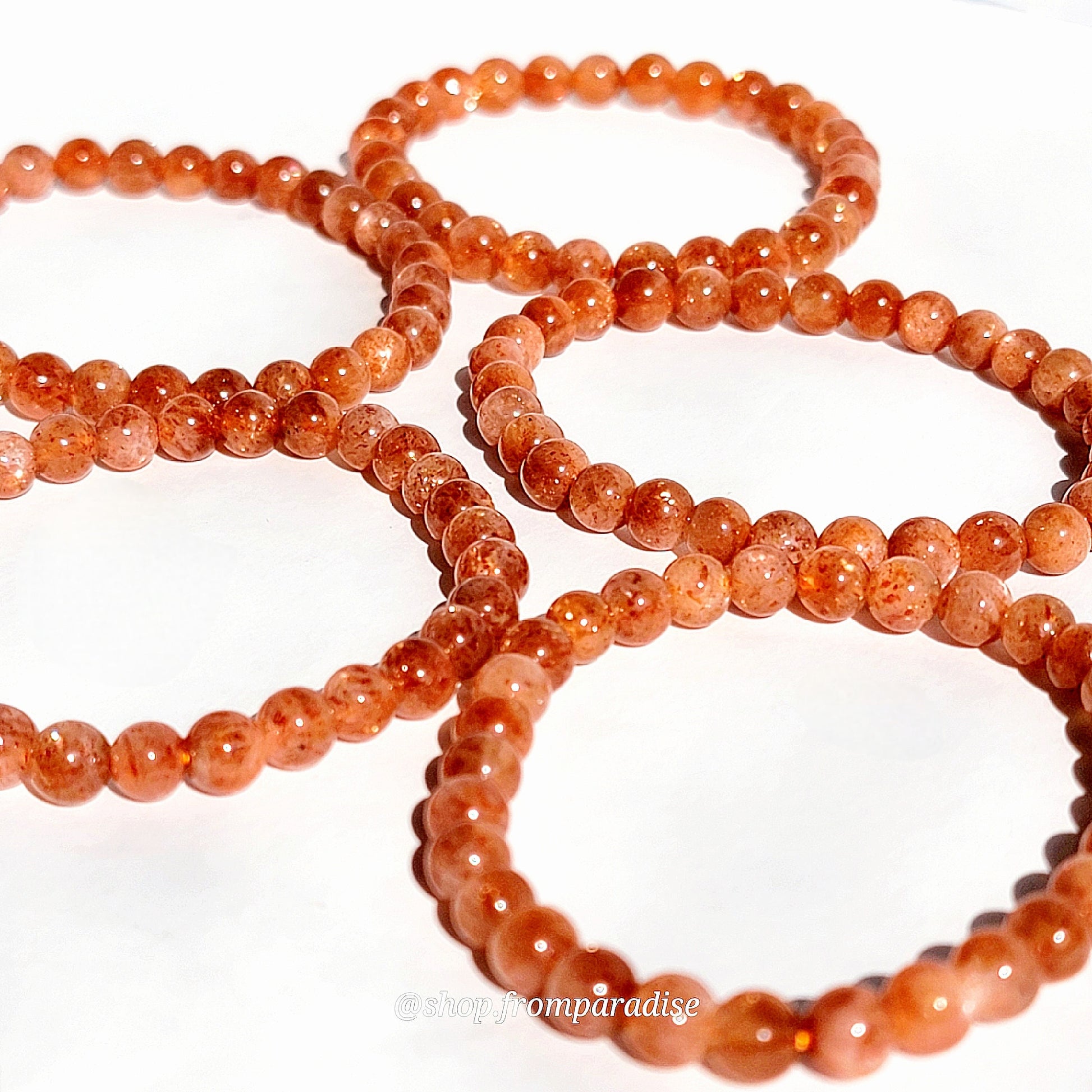 Orange Sunstone Crystal Bracelet
