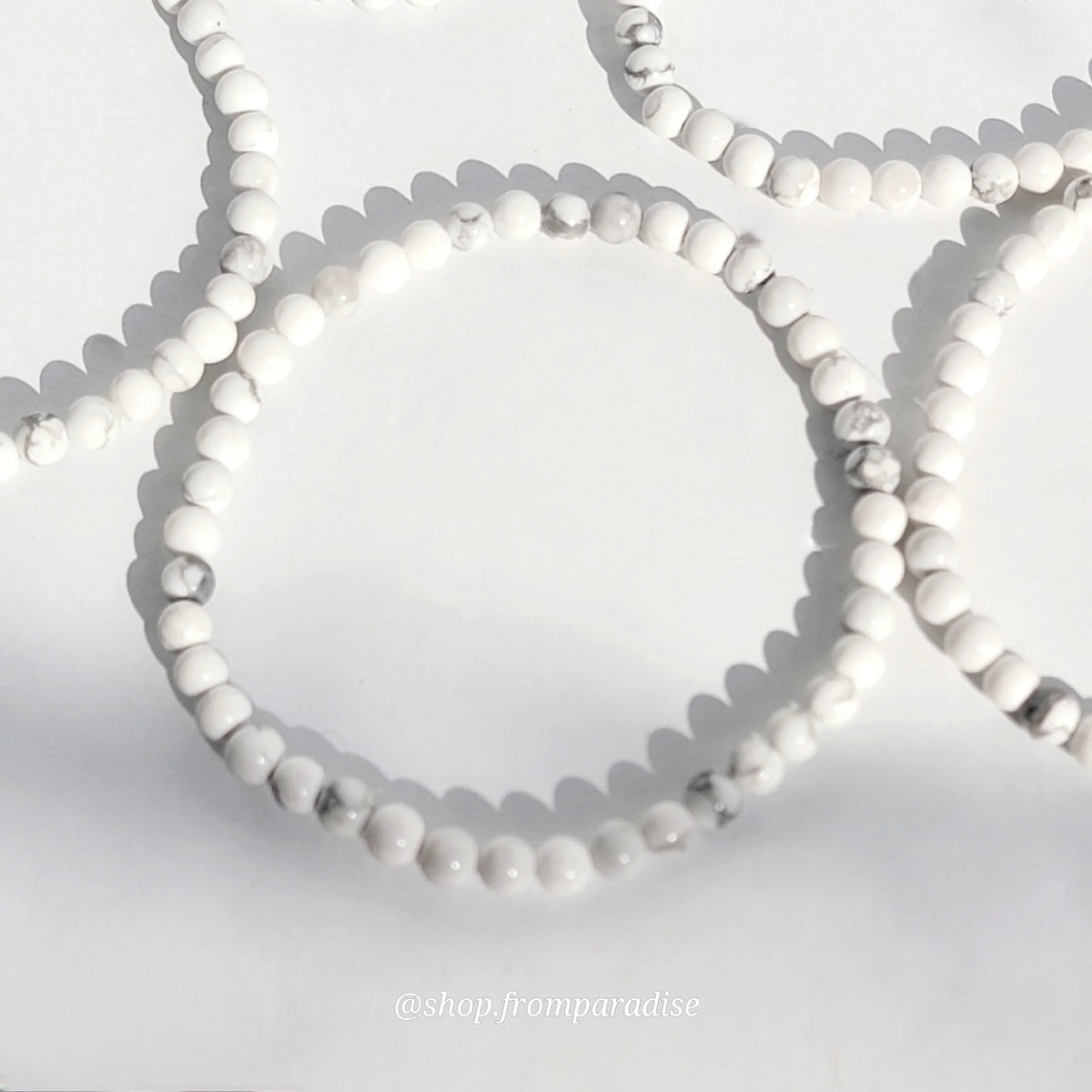 Howlite Crystal Stretch Bracelet