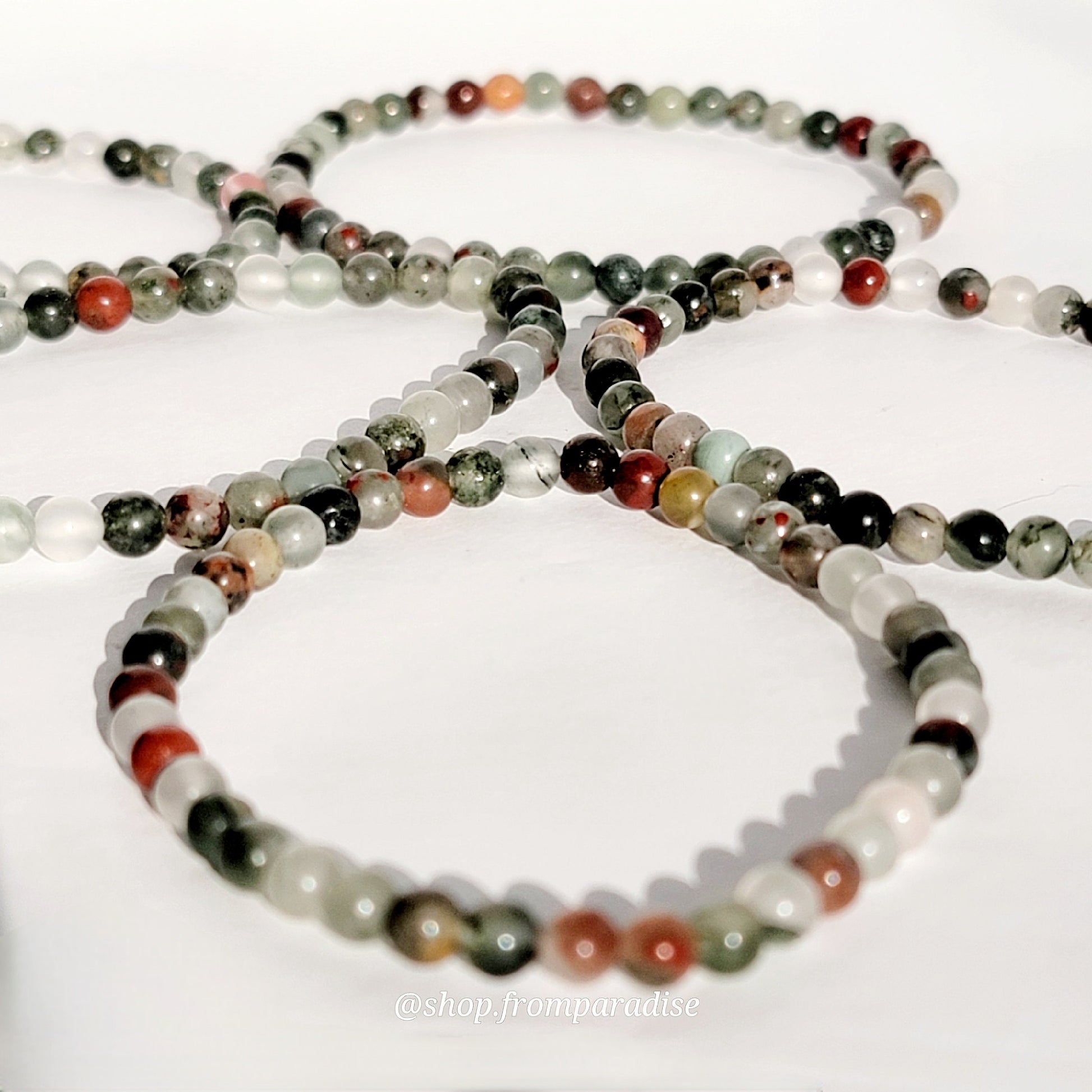 African Bloodstone Crystal Bracelet