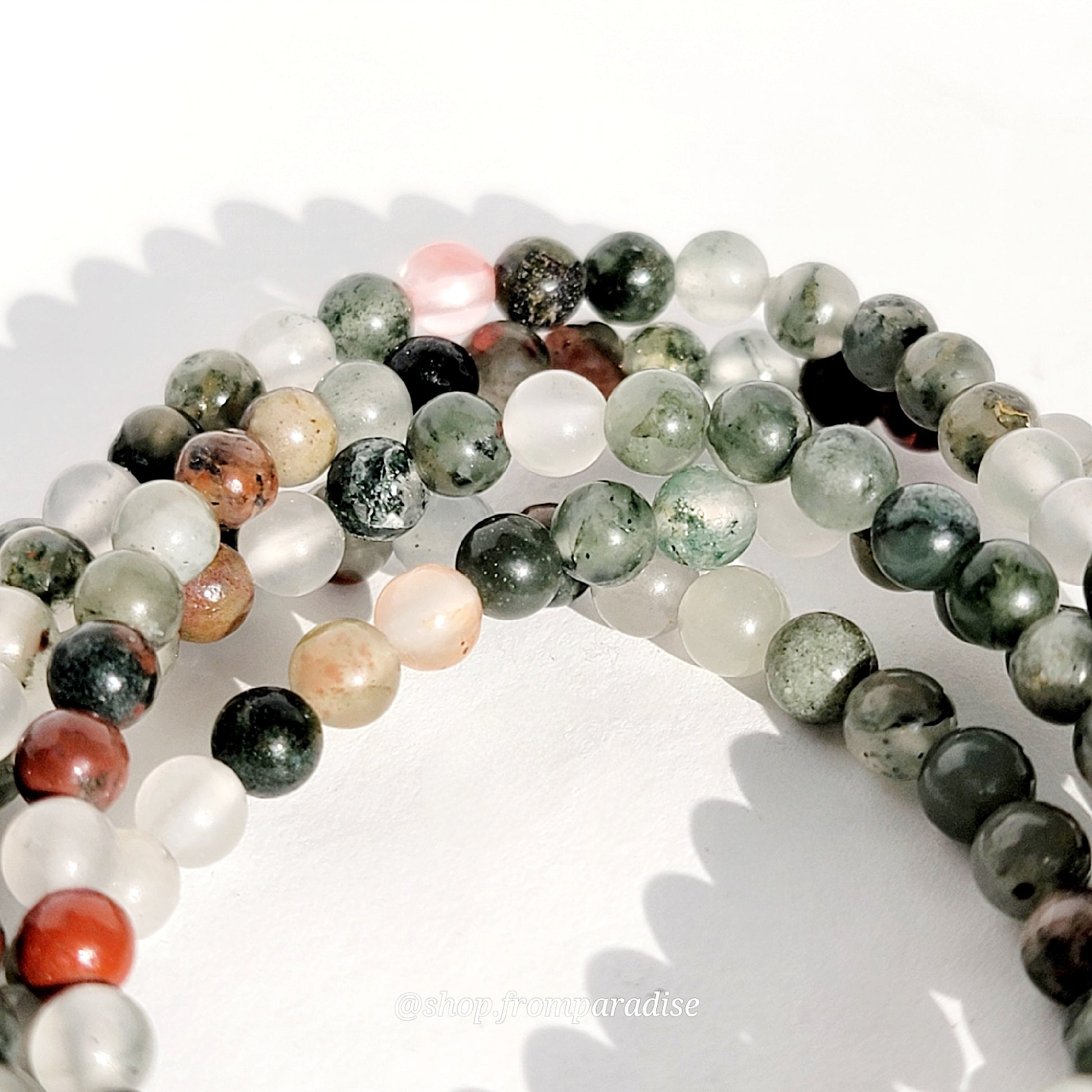 African Bloodstone Crystal Bracelet