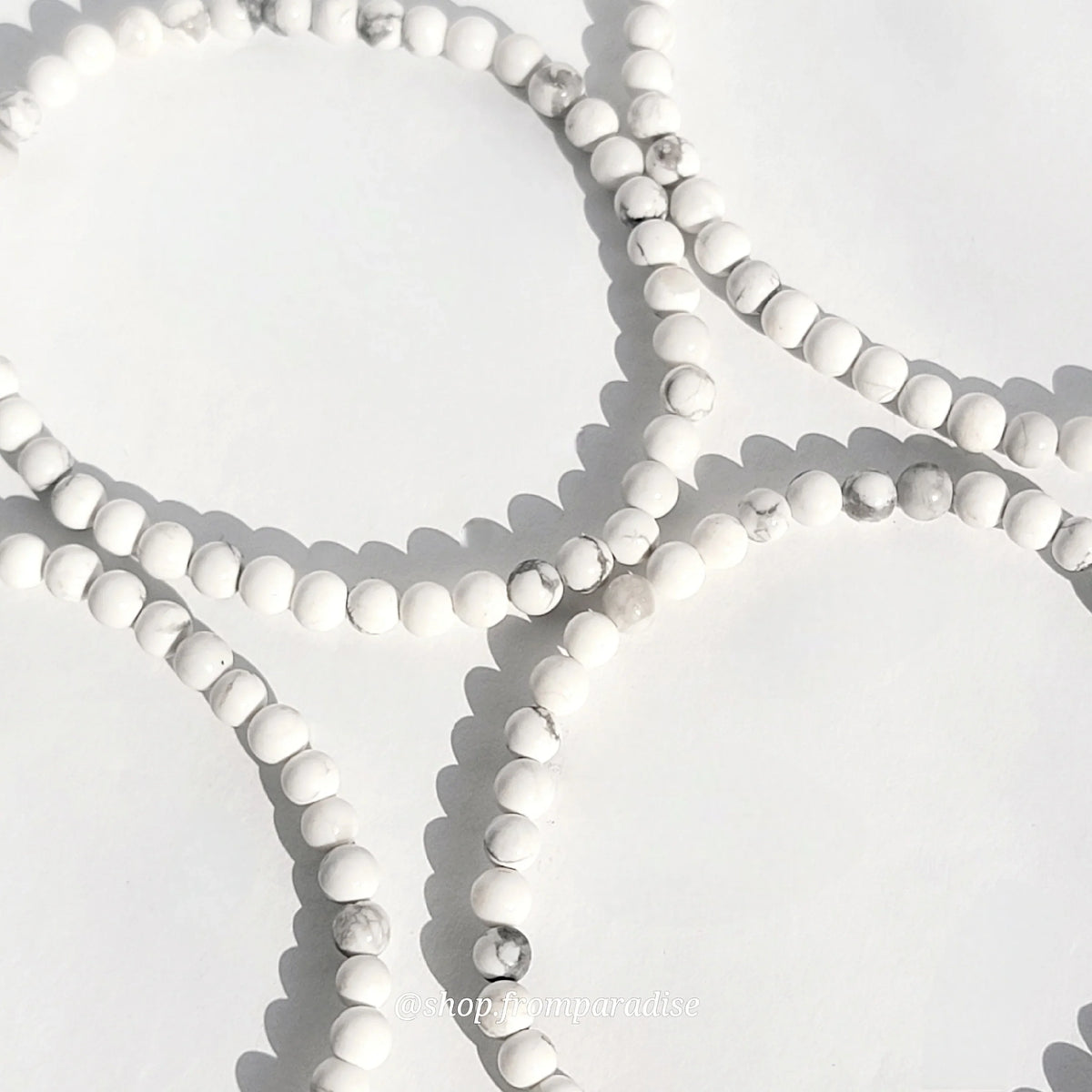 Howlite Crystal Stretch Bracelet