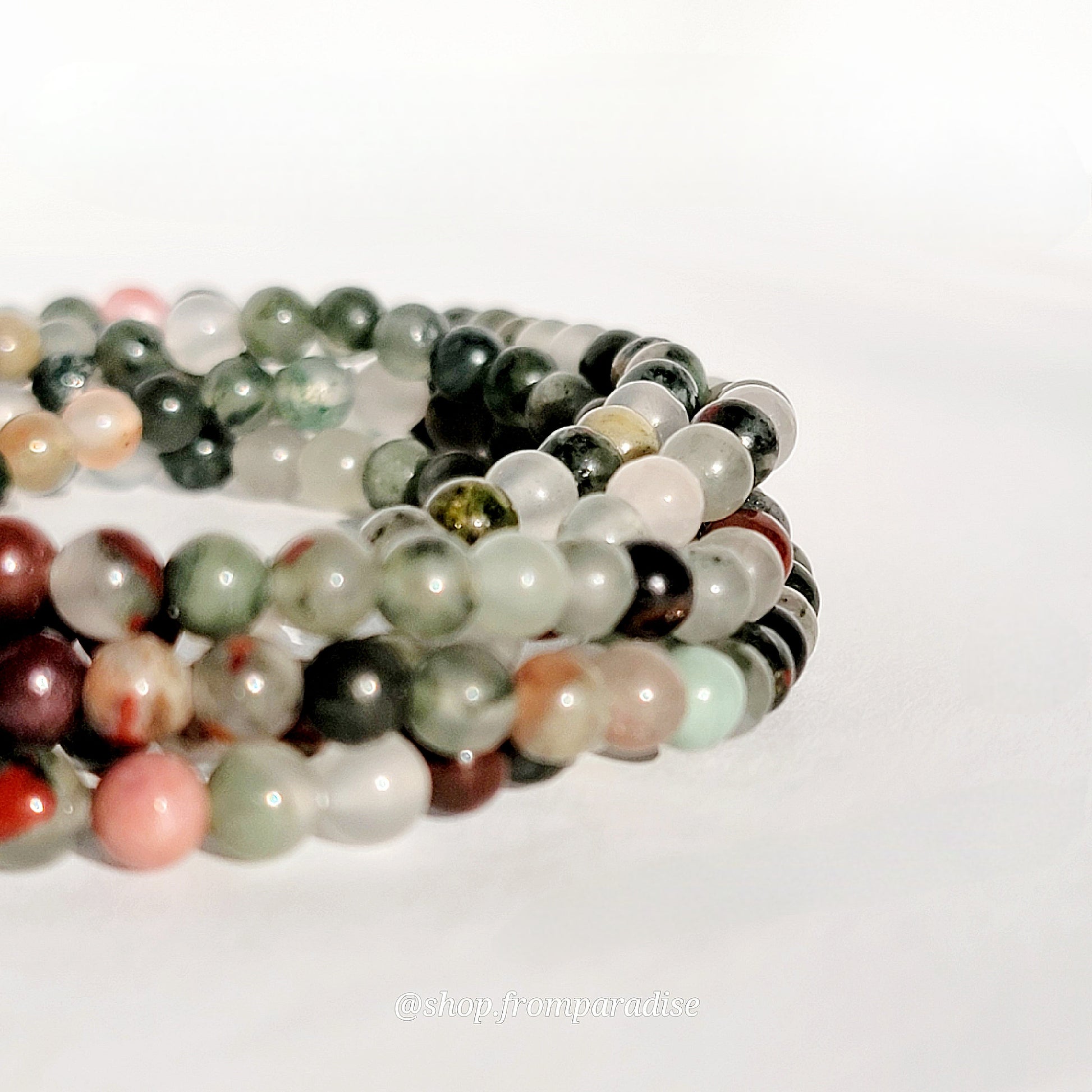 African Bloodstone Crystal Bracelet