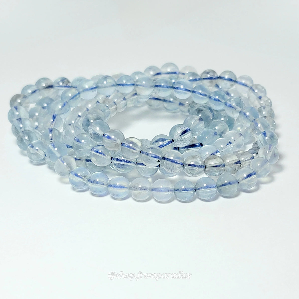 Aquamarine Crystal Stretch Gemstone Bracelet