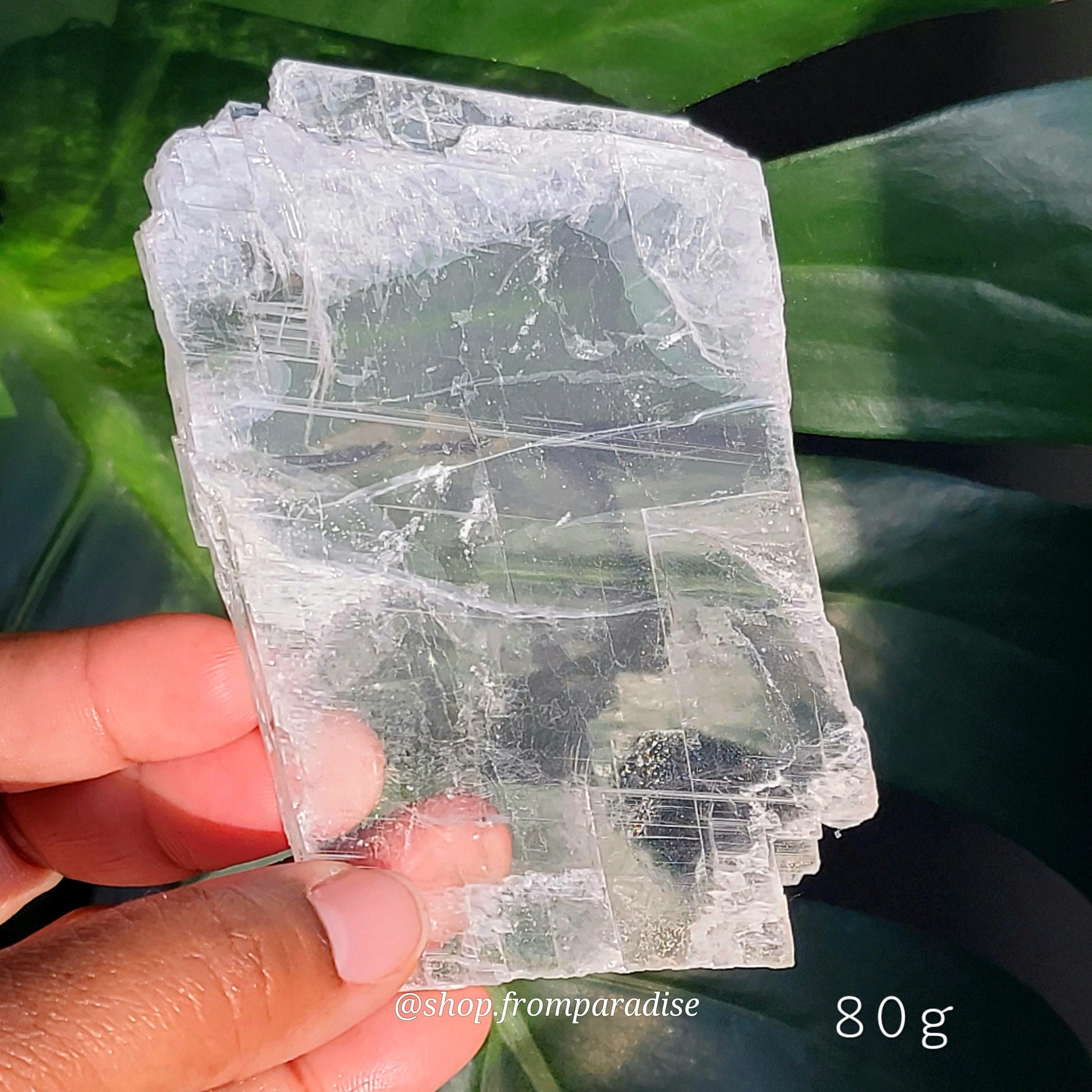 Raw Selenite Crystal Charging Plate