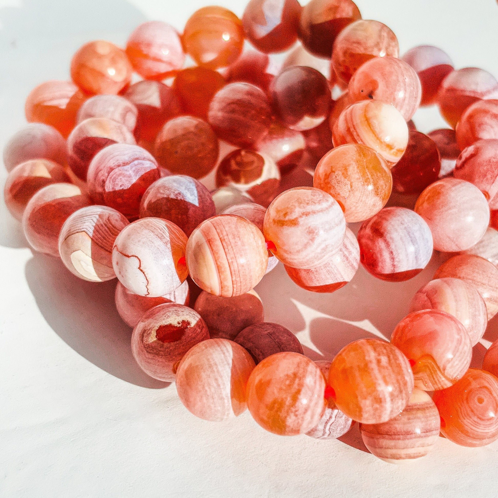 Medicine Dust Agate Crystal Beaded Bracelet