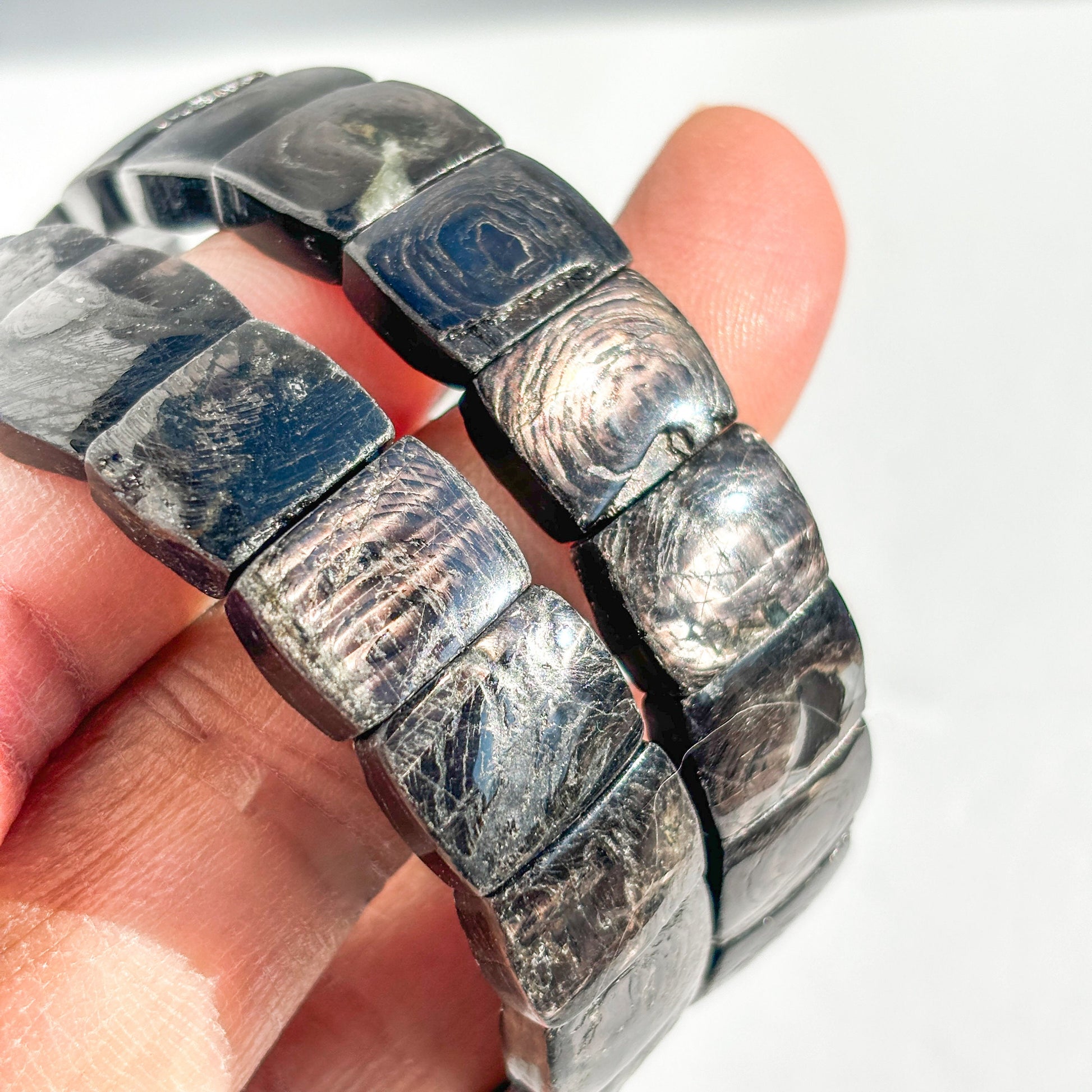 Hypersthene Crystal Bangle