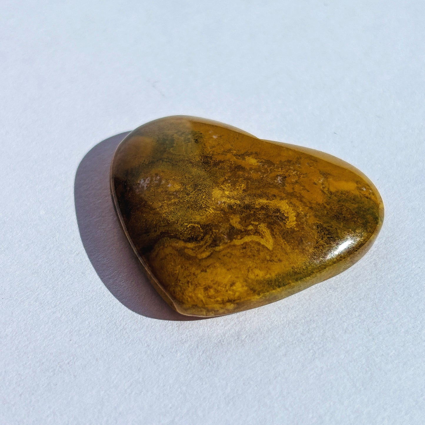 Ocean Jasper Crystal Flat Back Heart Cabochon