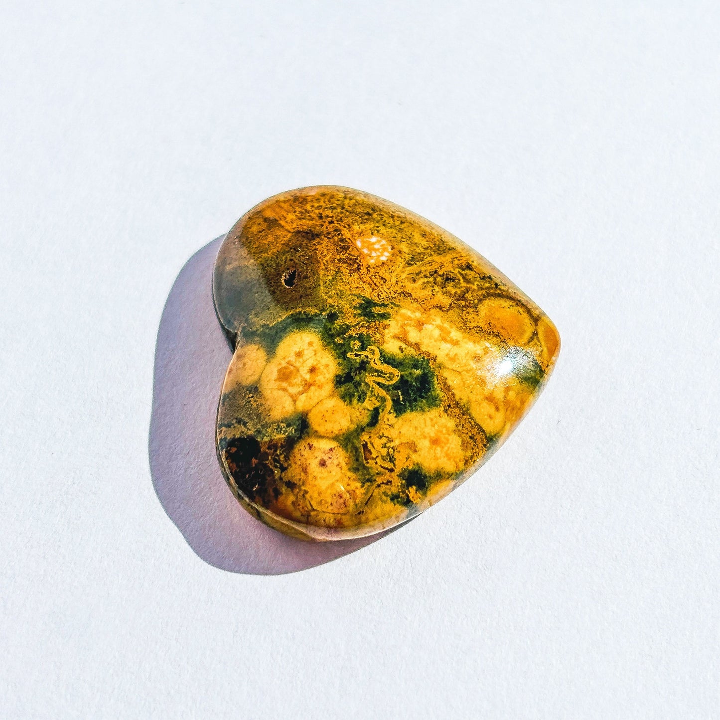 Ocean Jasper Crystal Flat Back Heart Cabochon