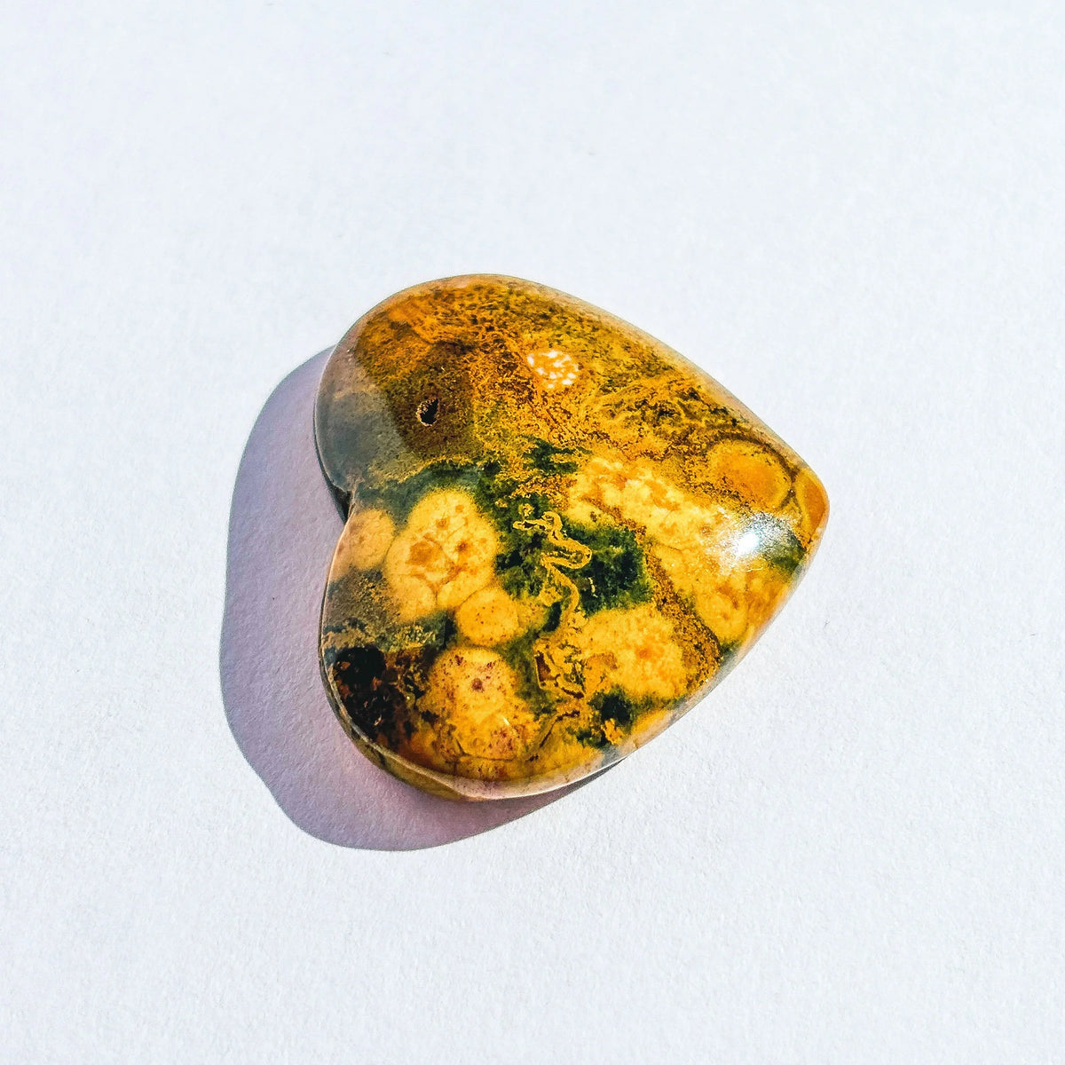 Ocean Jasper Crystal Flat Back Heart Cabochon