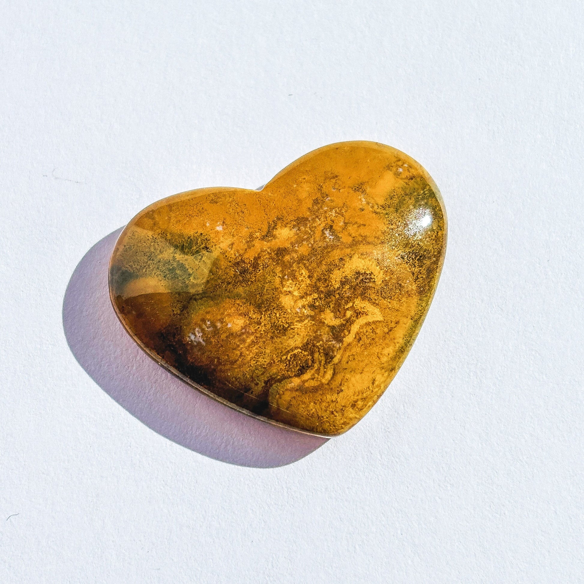 Ocean Jasper Crystal Flat Back Heart Cabochon
