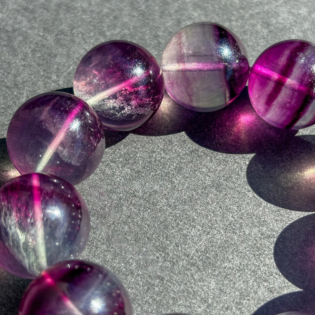 Rainbow Fluorite Large Chunky Crystal Bracelet