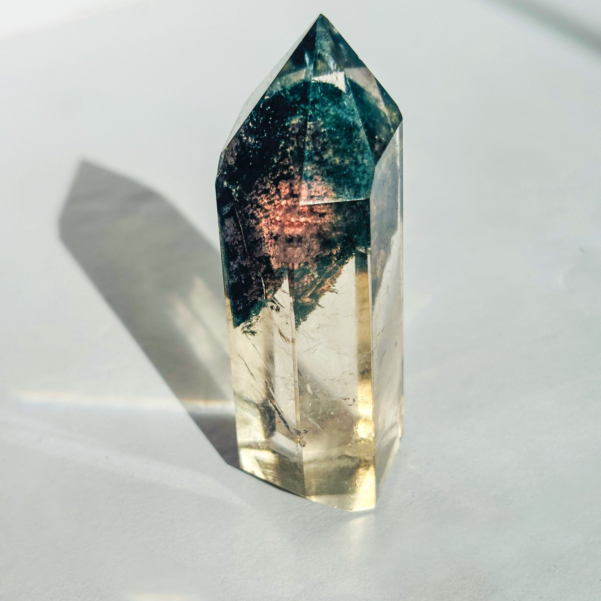 Clear Lodolite Garden Quartz Crystal Tower