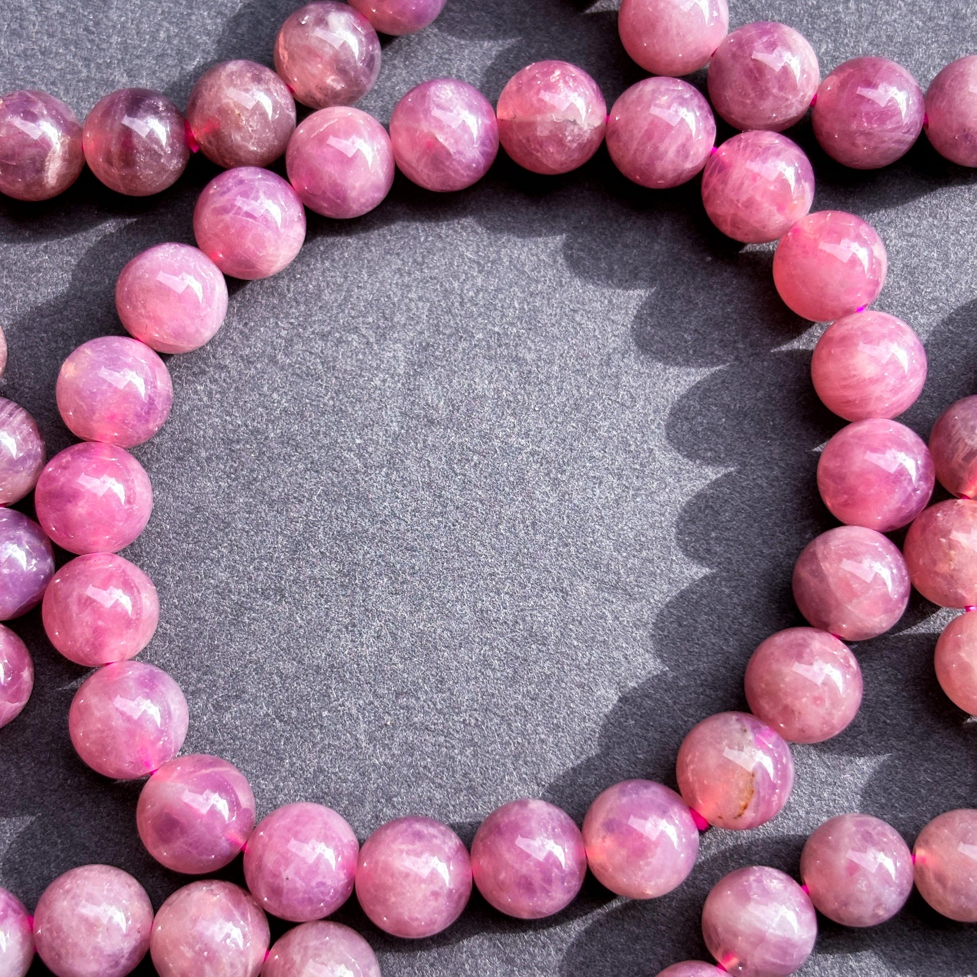 Lavender Rose Quartz Crystal Bracelet - Quartz - Stone of Unconditional Love - Heart Chakra - Handmade Jewelry