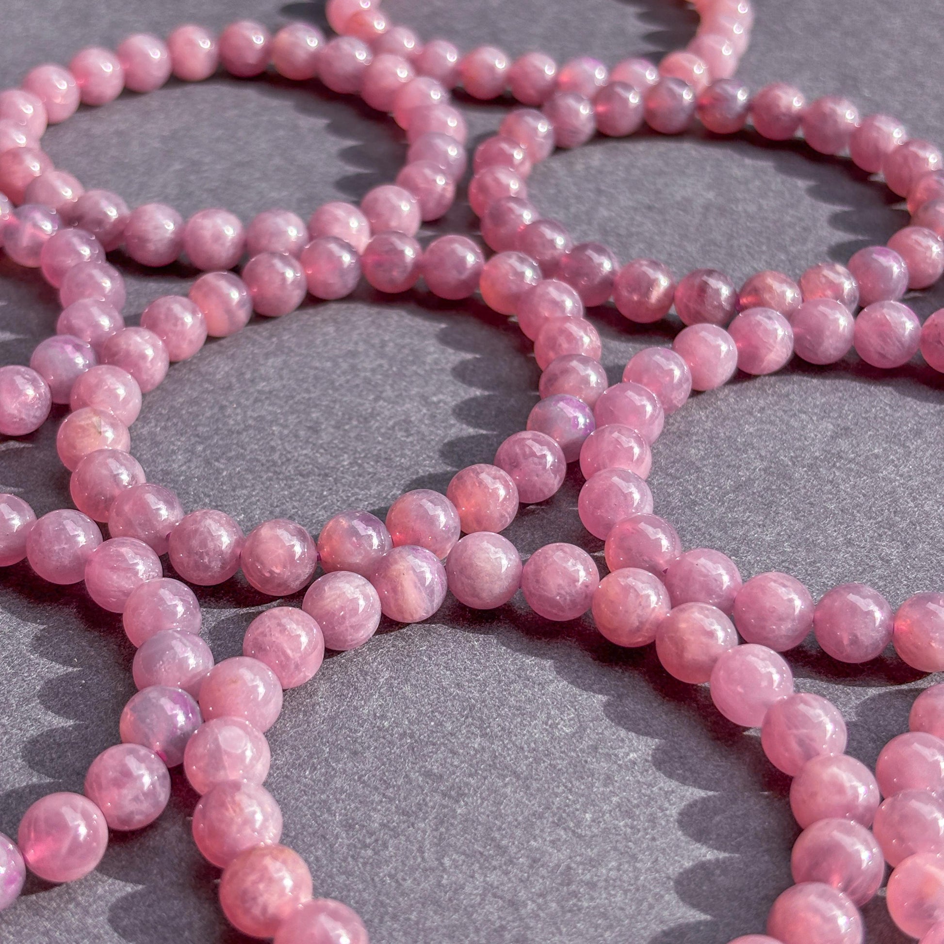 Lavender Rose Quartz Crystal Bracelet - Quartz - Stone of Unconditional Love - Heart Chakra - Handmade Jewelry