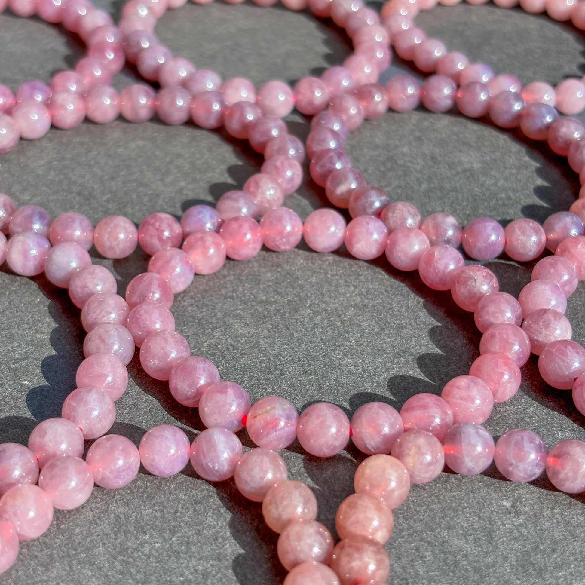 Lavender Rose Quartz Crystal Bracelet - Quartz - Stone of Unconditional Love - Heart Chakra - Handmade Jewelry