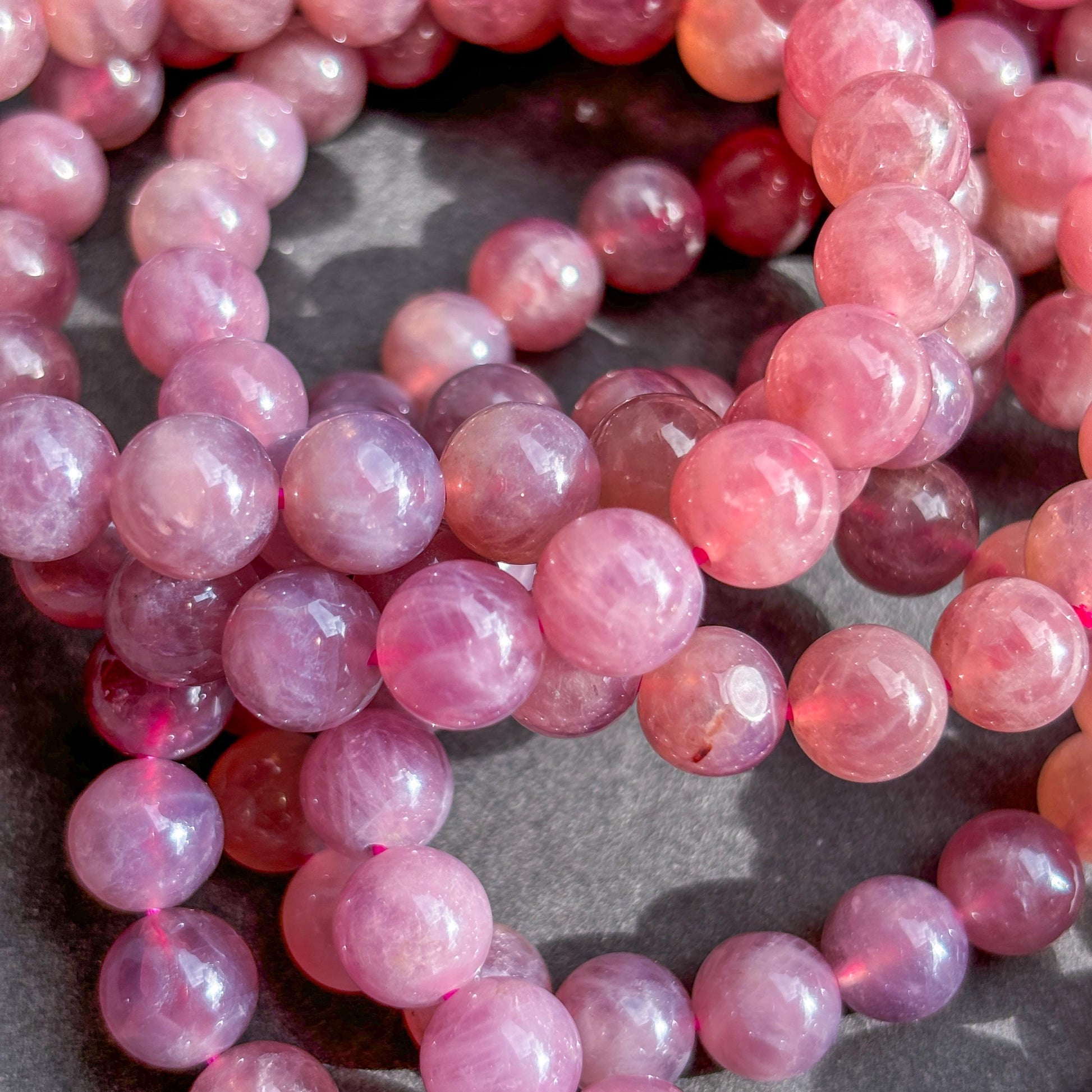 Lavender Rose Quartz Crystal Bracelet - Quartz - Stone of Unconditional Love - Heart Chakra - Handmade Jewelry