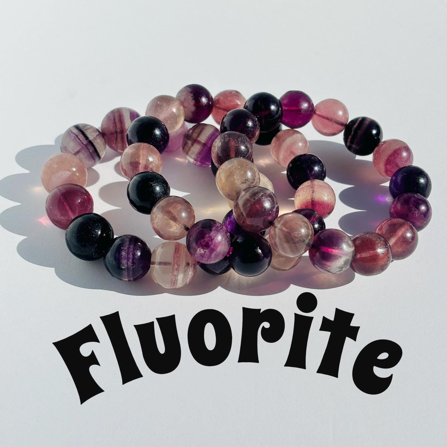 Purple Fluorite Crystal Handmade Bracelet