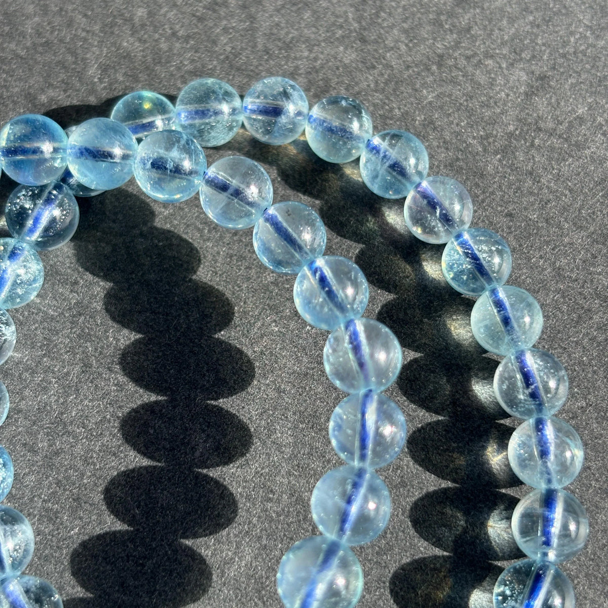 Aquamarine Gemstone Crystal Bracelet