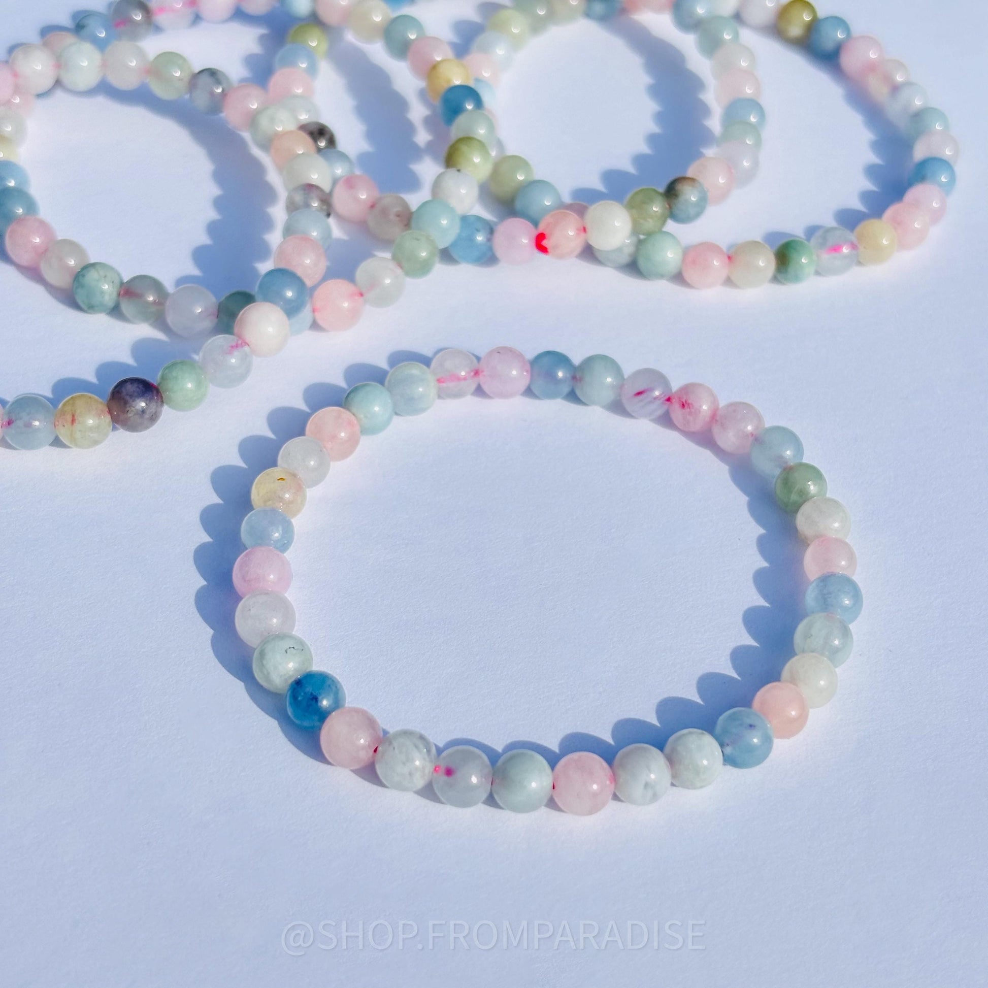 MORGANITE CRYSTAL BRACELET