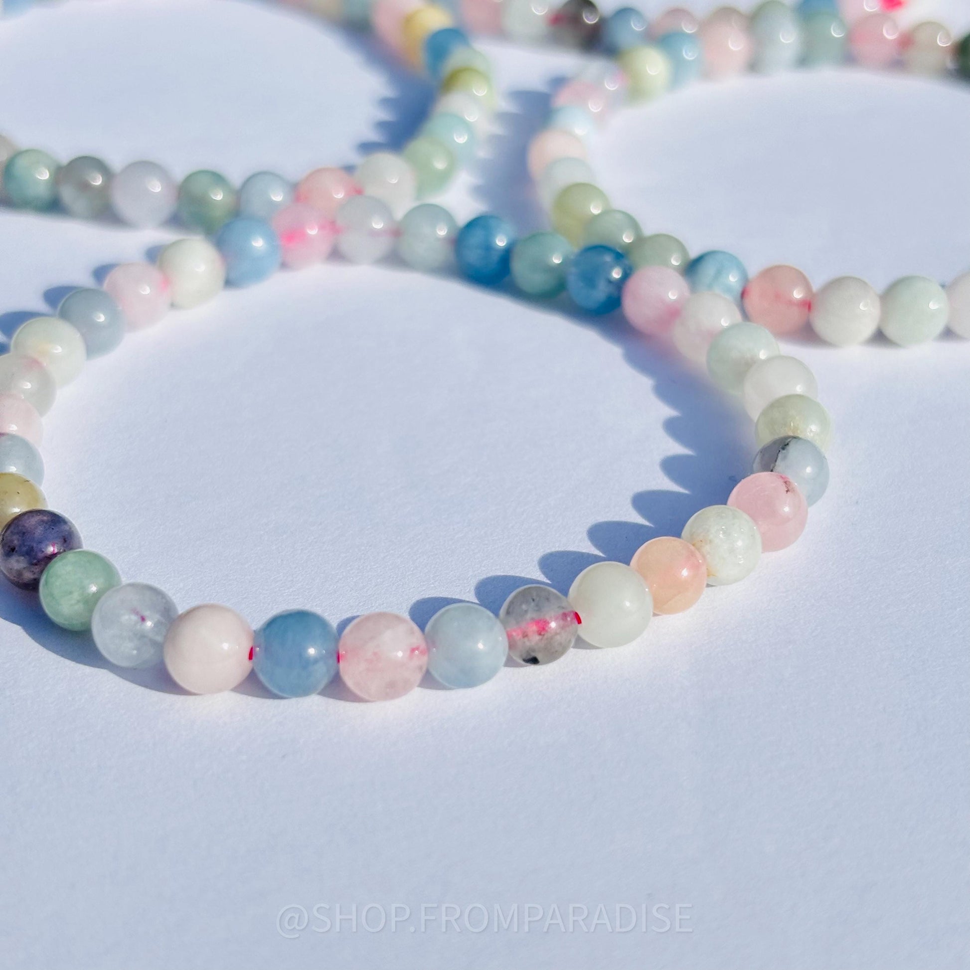 MORGANITE CRYSTAL BRACELET