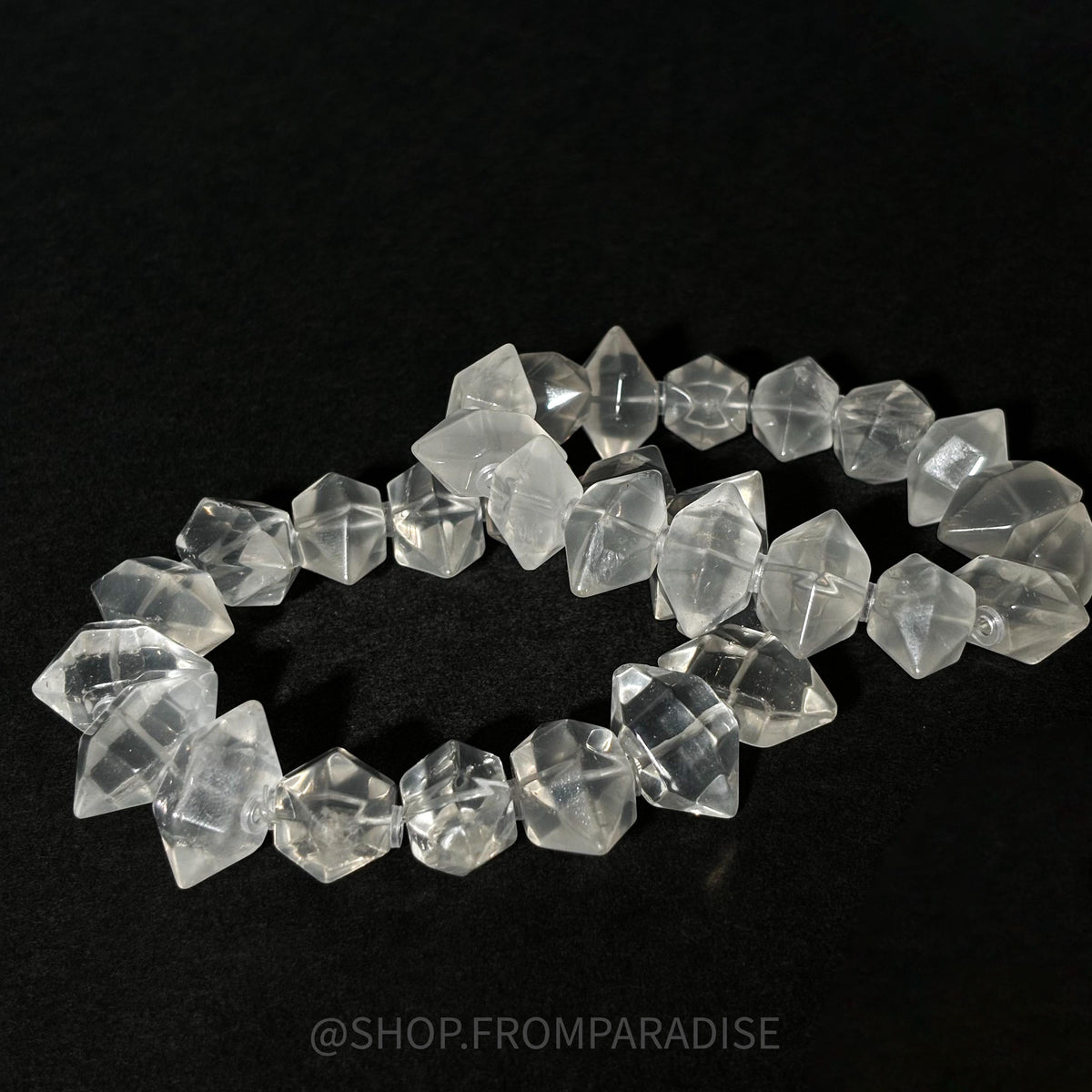 Clear Quartz DT Crystal Stretch Bracelet