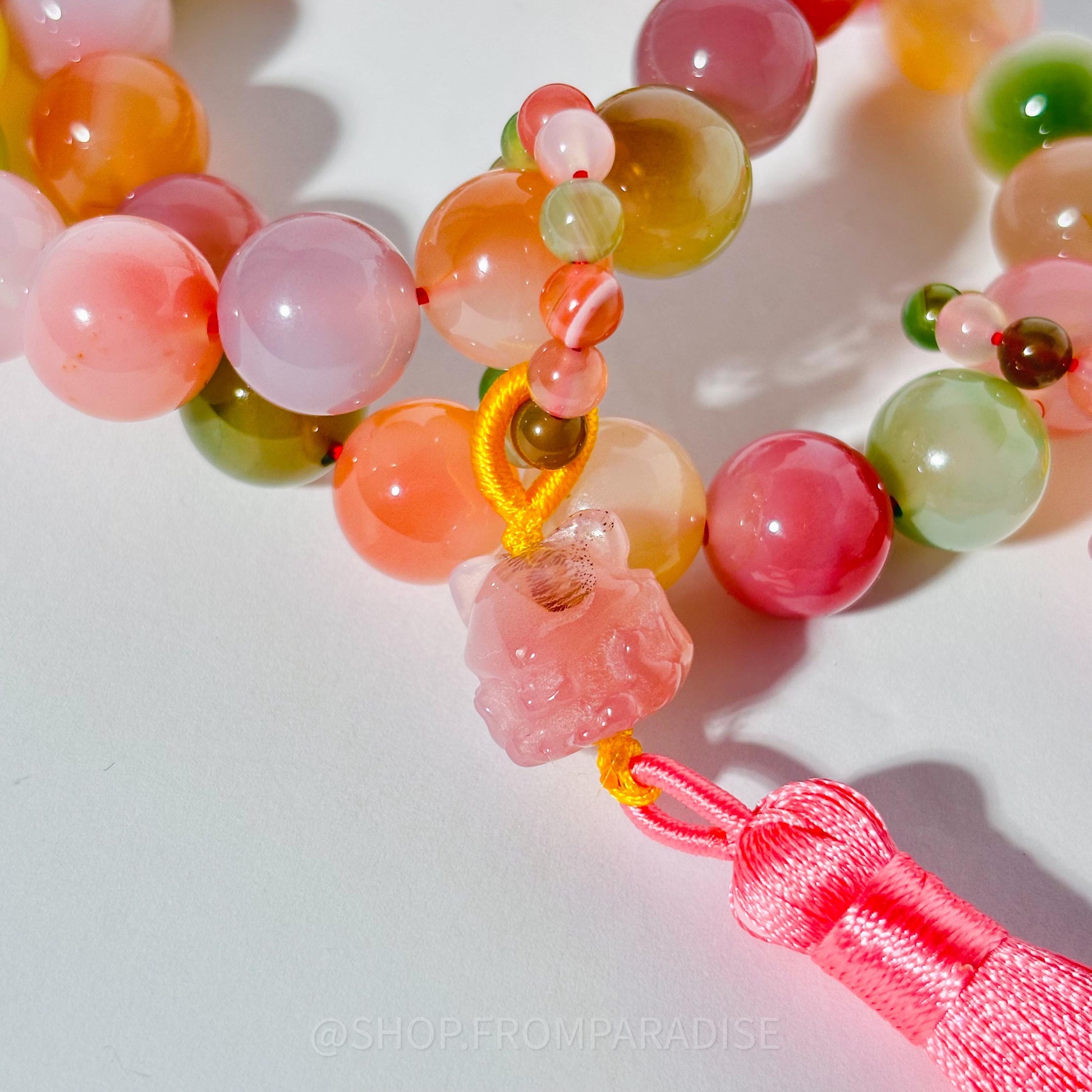 Yan Yuan Agate 9 Tail Fox Crystal Bracelet