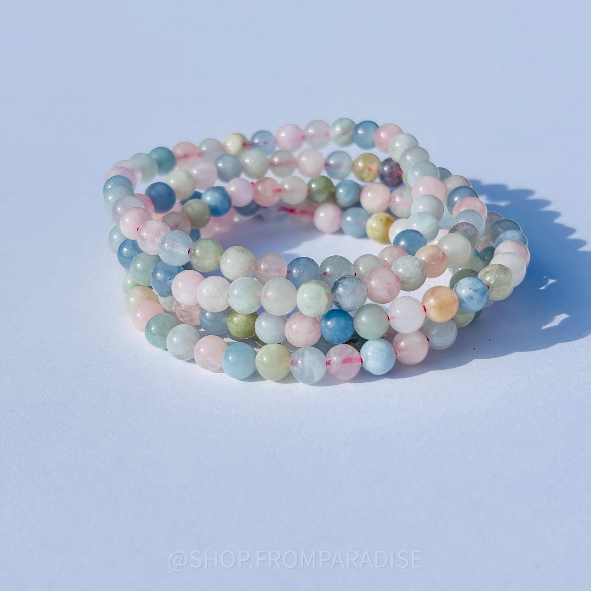 MORGANITE CRYSTAL BRACELET