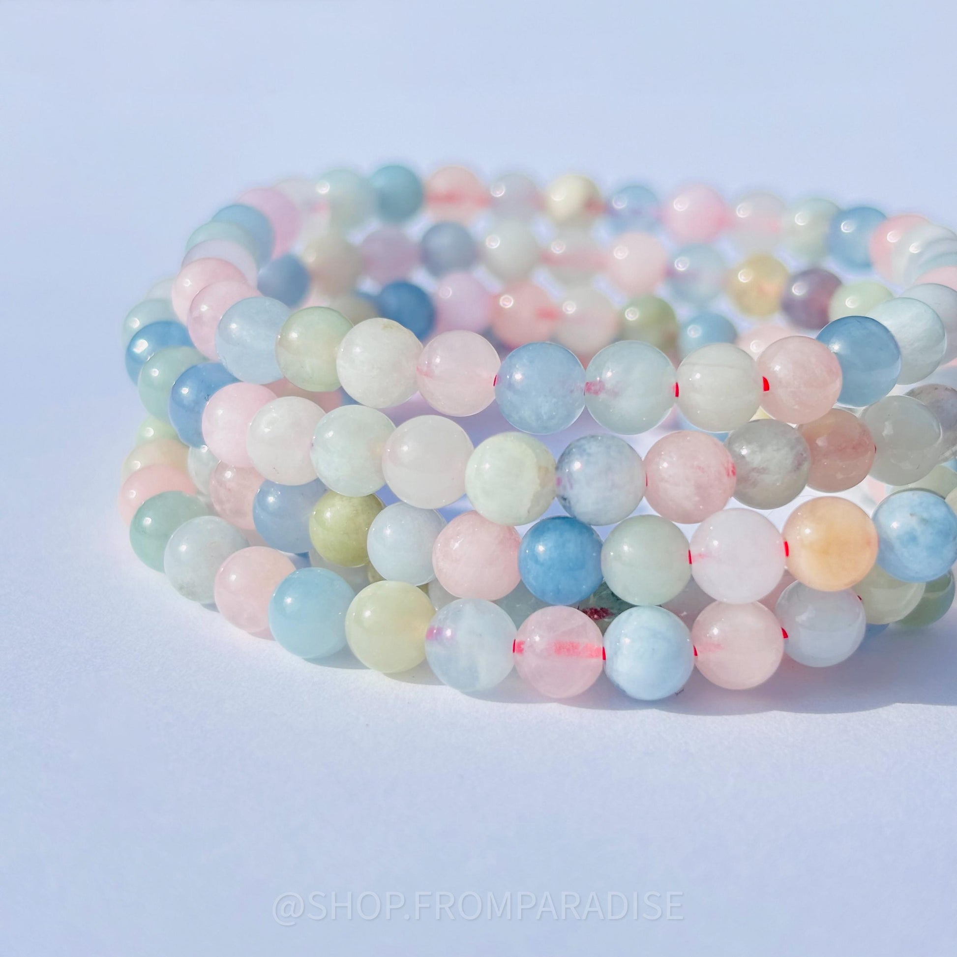 MORGANITE CRYSTAL BRACELET