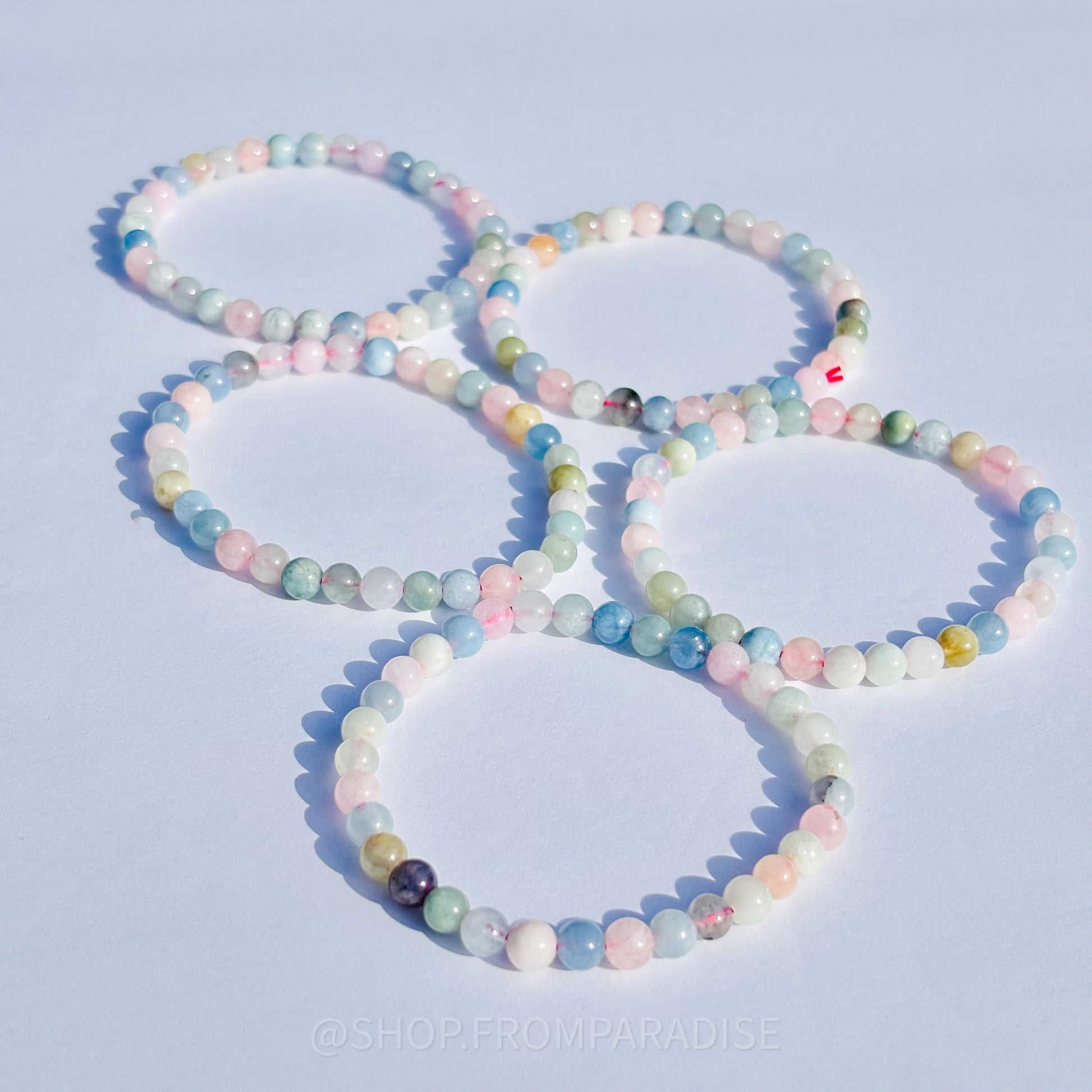 MORGANITE CRYSTAL BRACELET