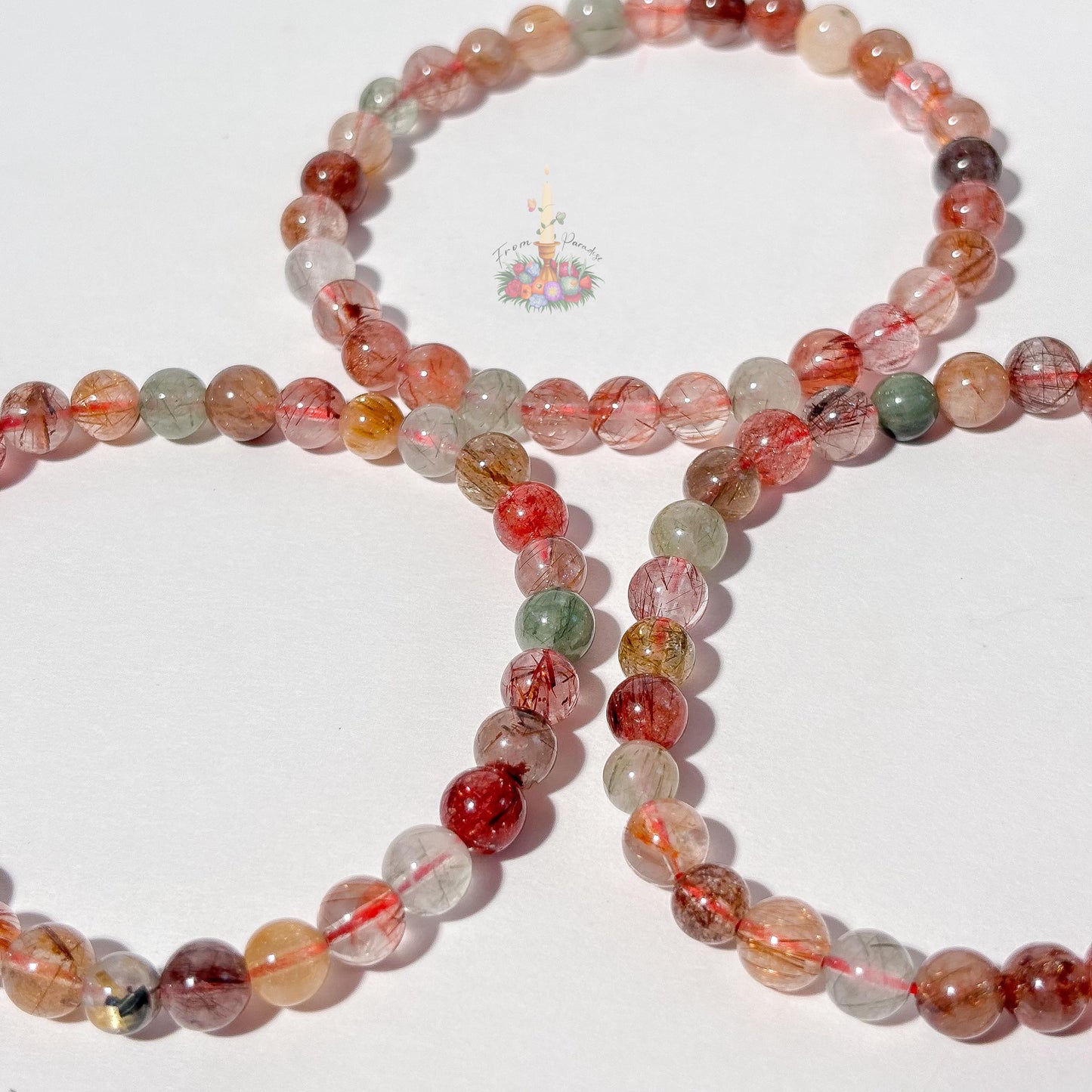 Mixed Rutile Bracelet: Energy for Power and Transformation | Crystal Jewelry