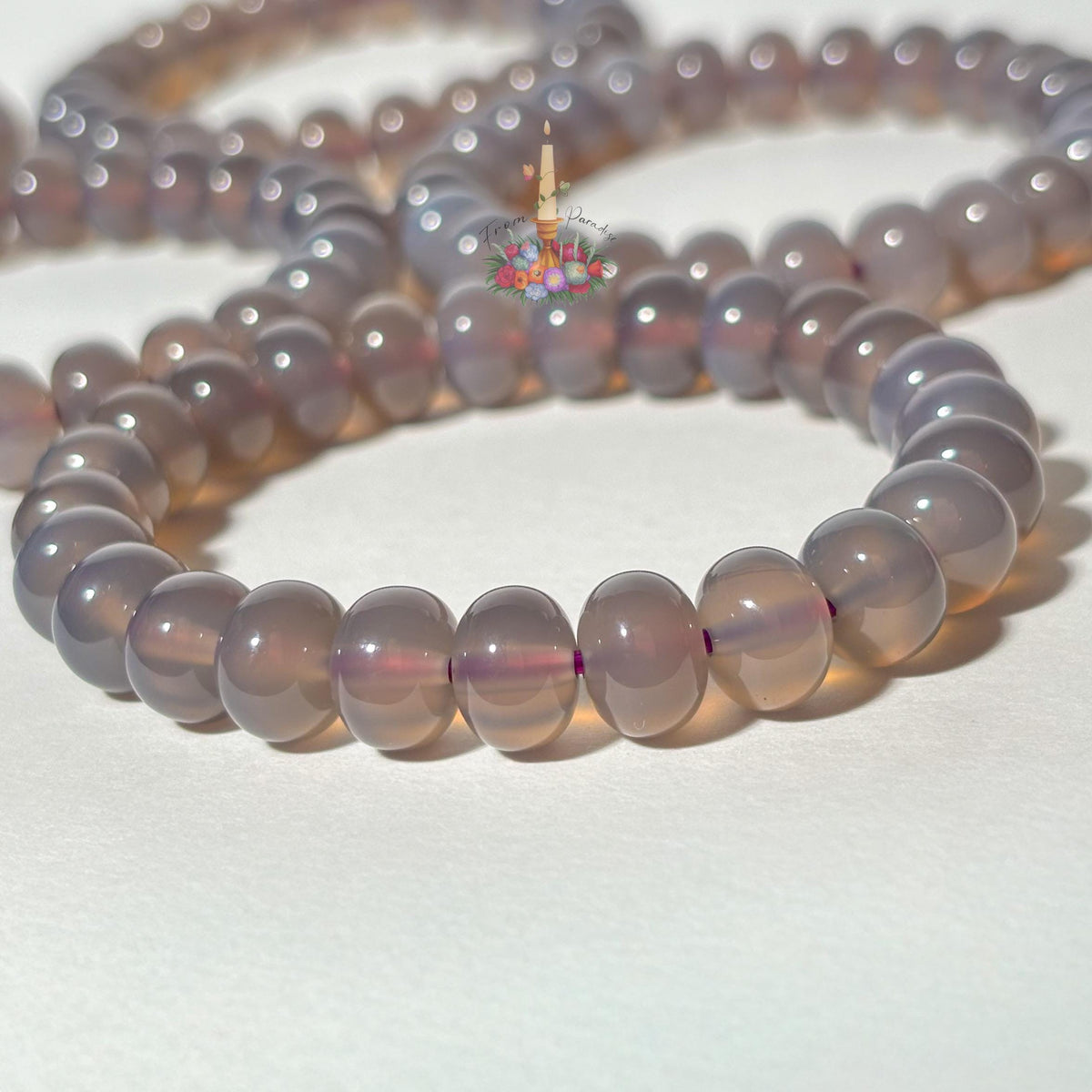 Purple Chalcedony Crystal Bracelet, Genuine Lavender Gemstone Stretch Jewelry, Soothing Intuition Crystal, Unique Birthday Gift for Her