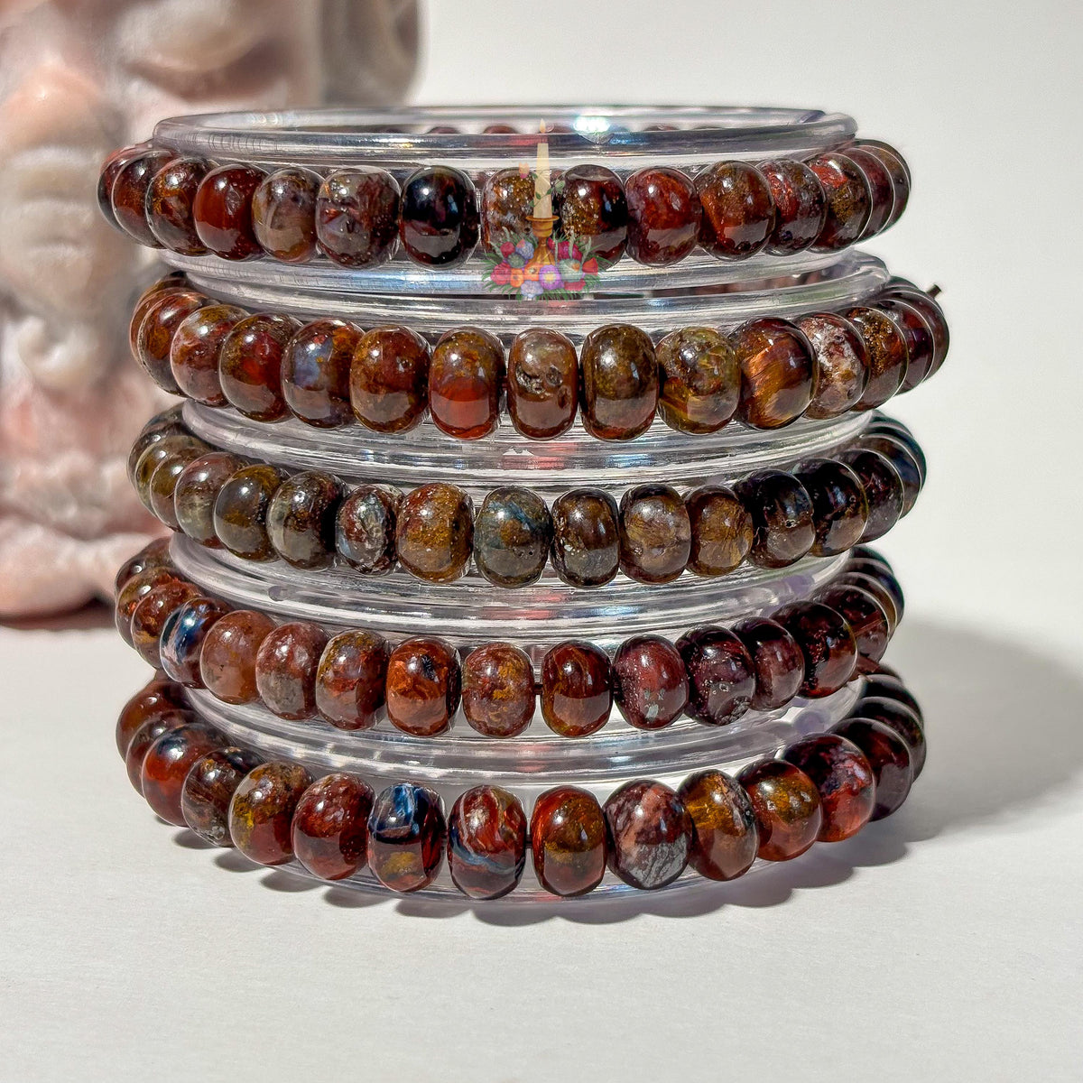 Red Pietersite Bracelet, Natural Gemstone Beaded Bracelet, Red Pietersite Crystal Jewelry, Spiritual Healing Bracelet, Unisex Gift