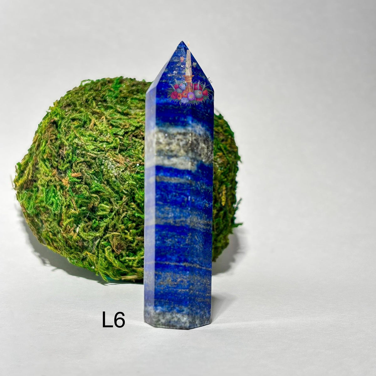 Lapis Lazuli Crystal Tower, Deep Blue Gemstone Point, Natural Stone Decor