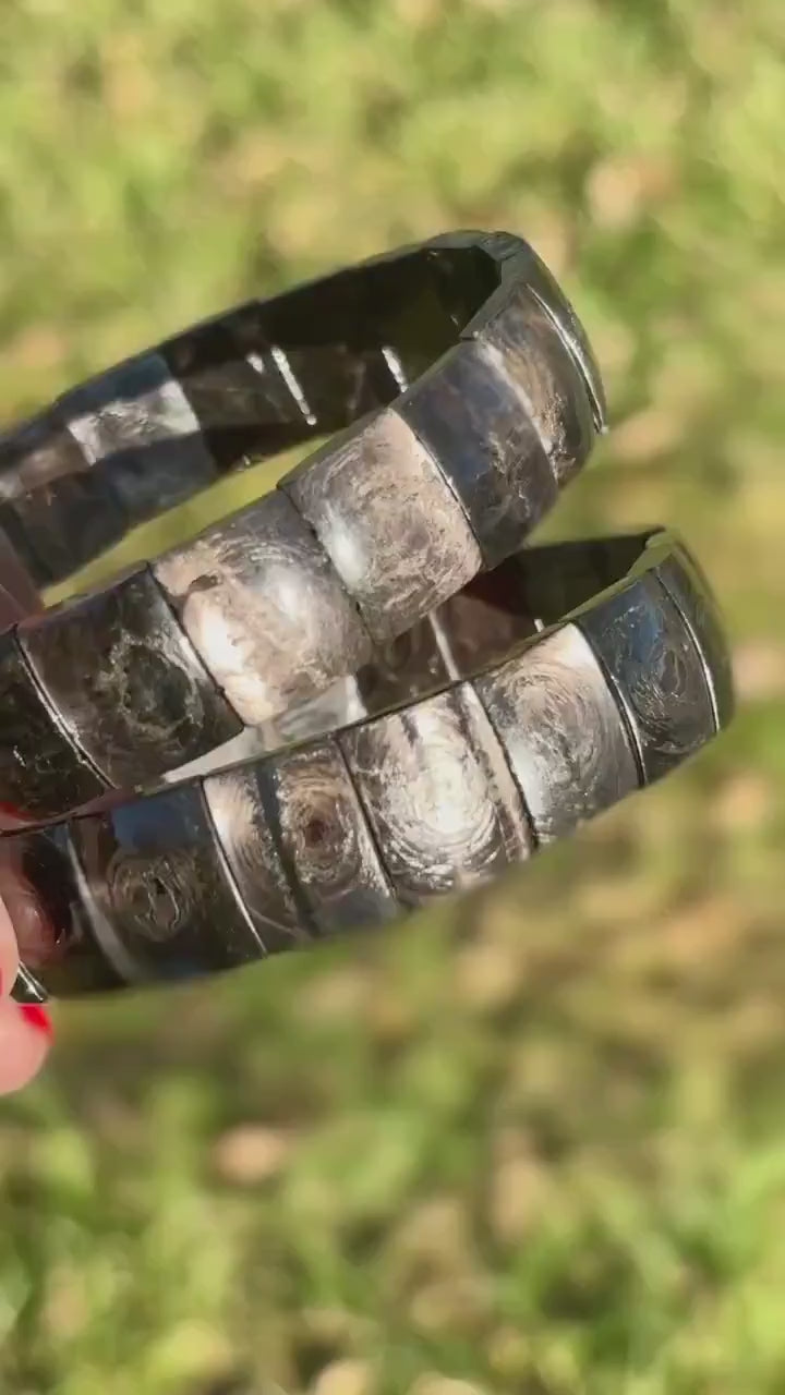 Hypersthene Crystal Bangle