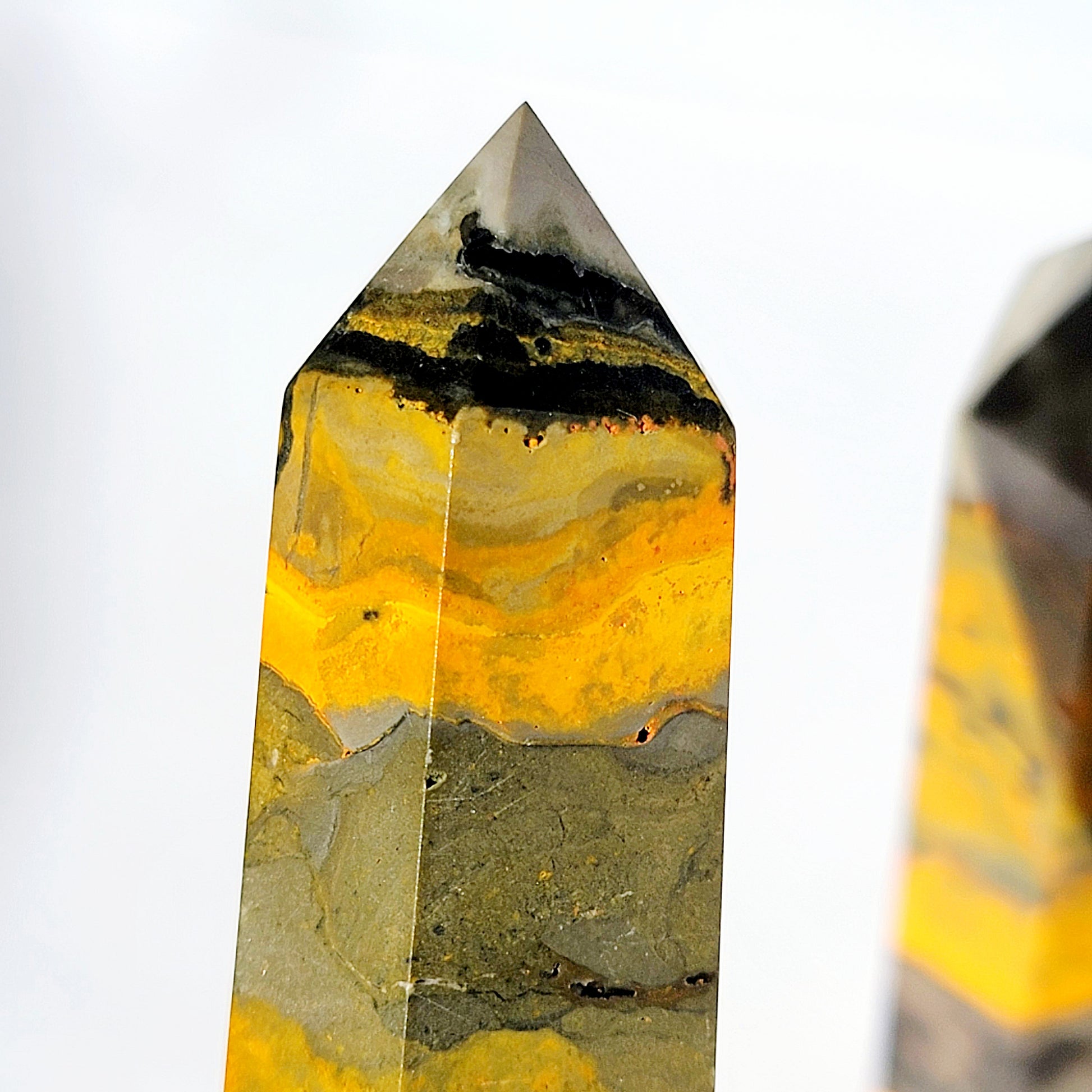BumbleBee Jasper Crystal Tower: Joy & Happiness