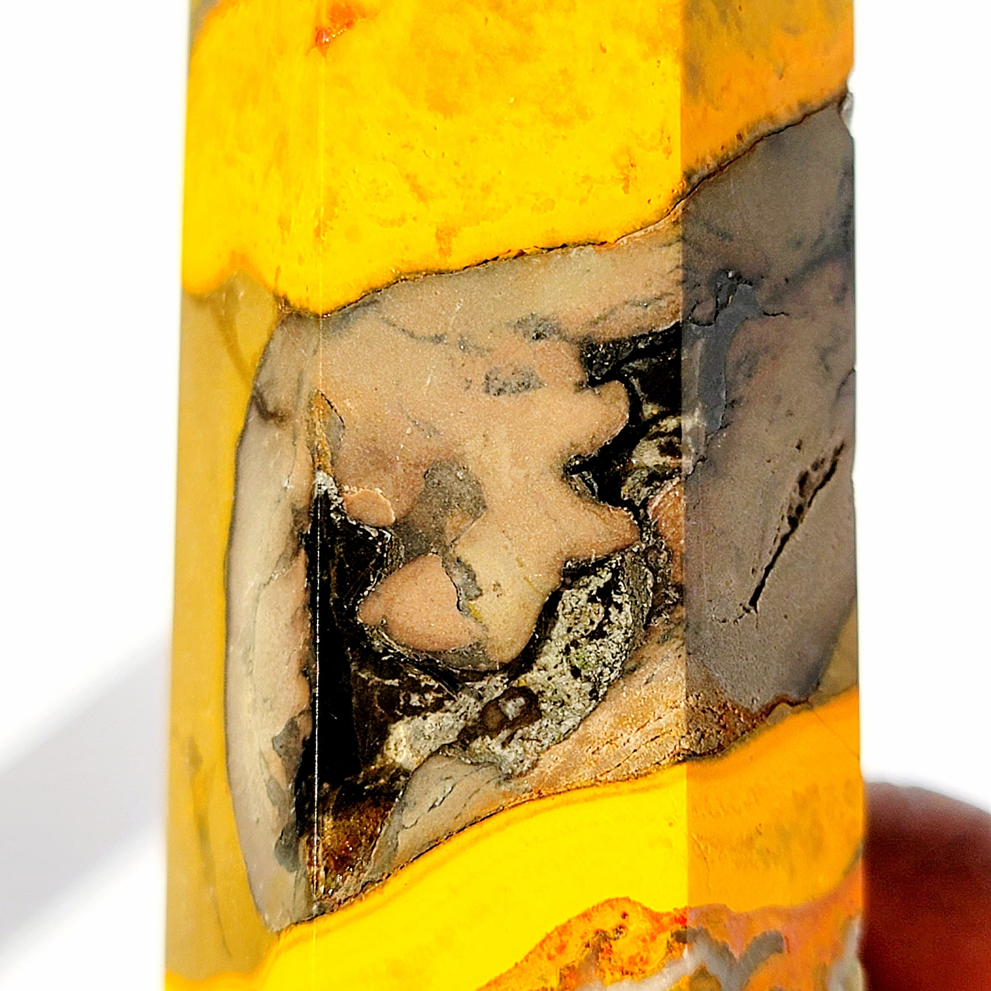 BumbleBee Jasper Crystal Tower: Joy & Happiness