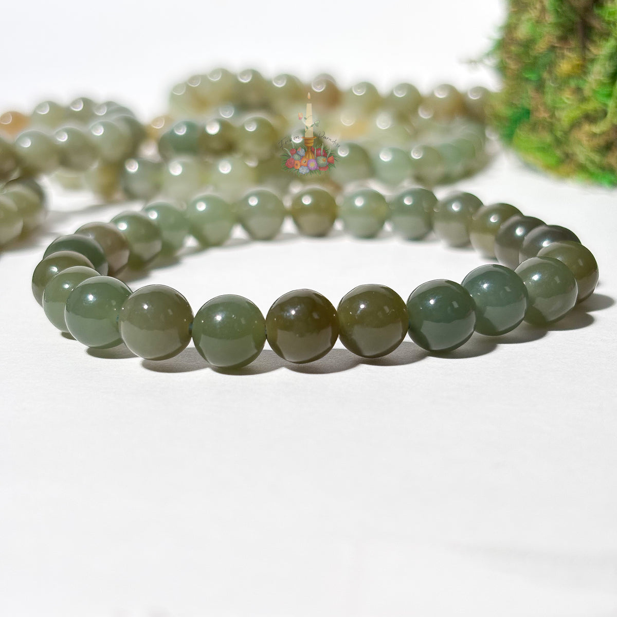 Natural Green Nephrite Jade Bracelet: Good Fortune & Abundance