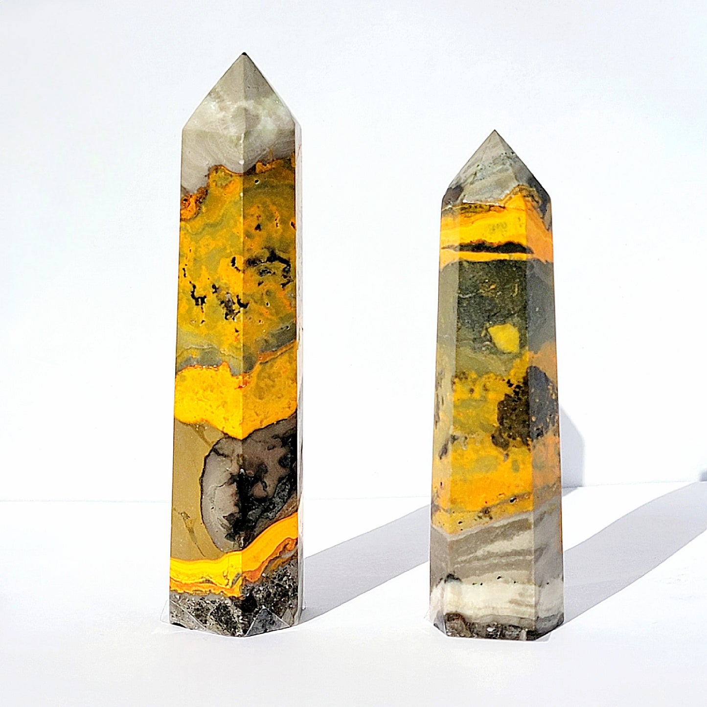 BumbleBee Jasper Crystal Tower: Joy & Happiness